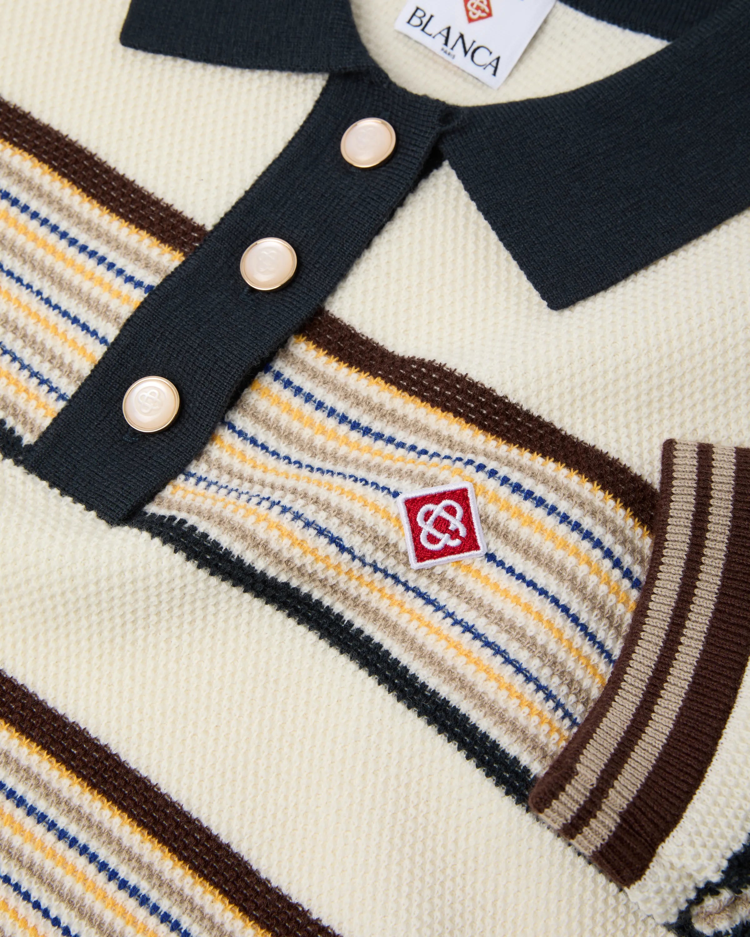Casablanca Café Culture Polo Donna Multicolore lana