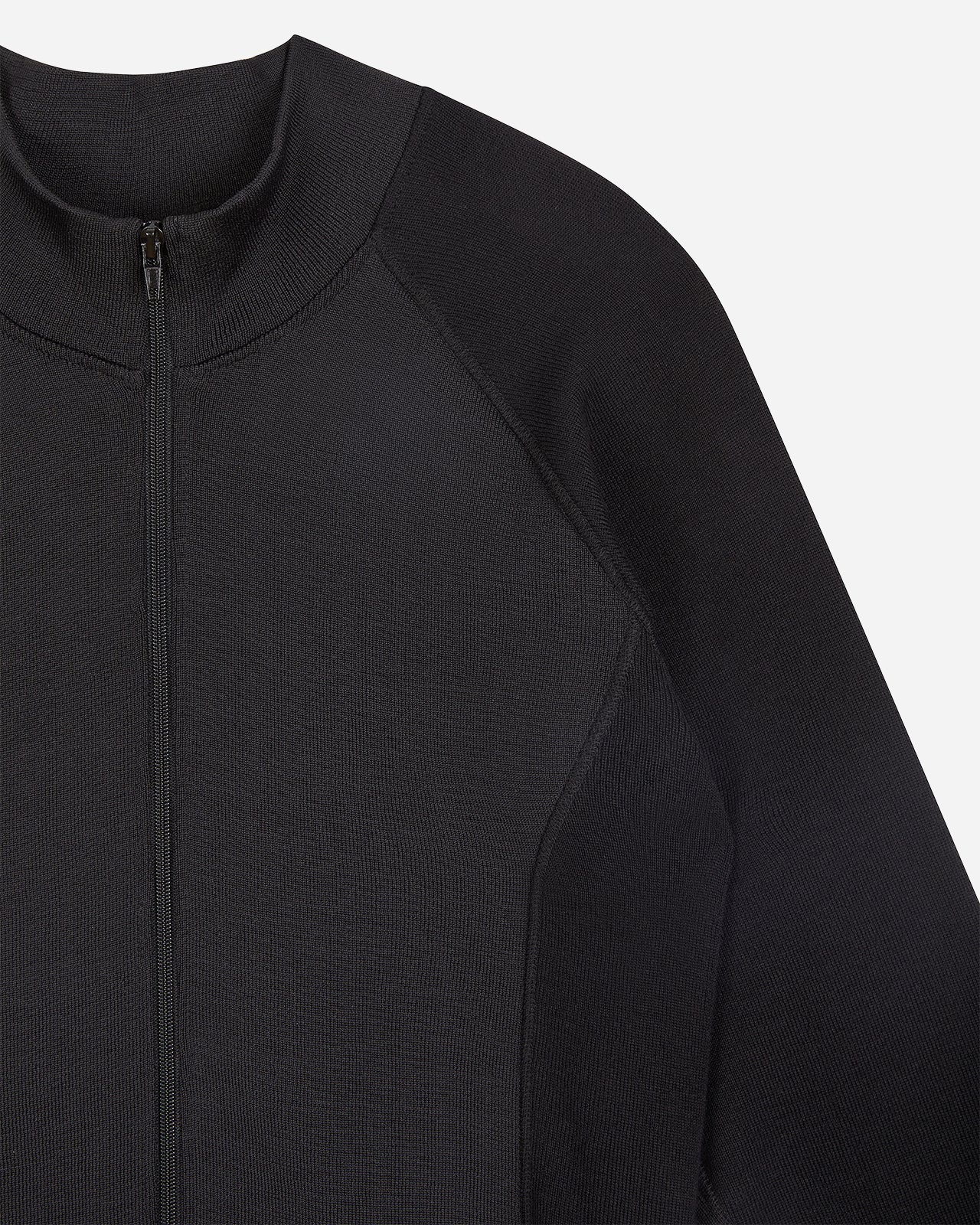 Noskra Wagwan Knitted felpa nera lana full zip