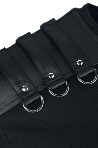 Gothicana by EMP maglia nera con anelli taglia M