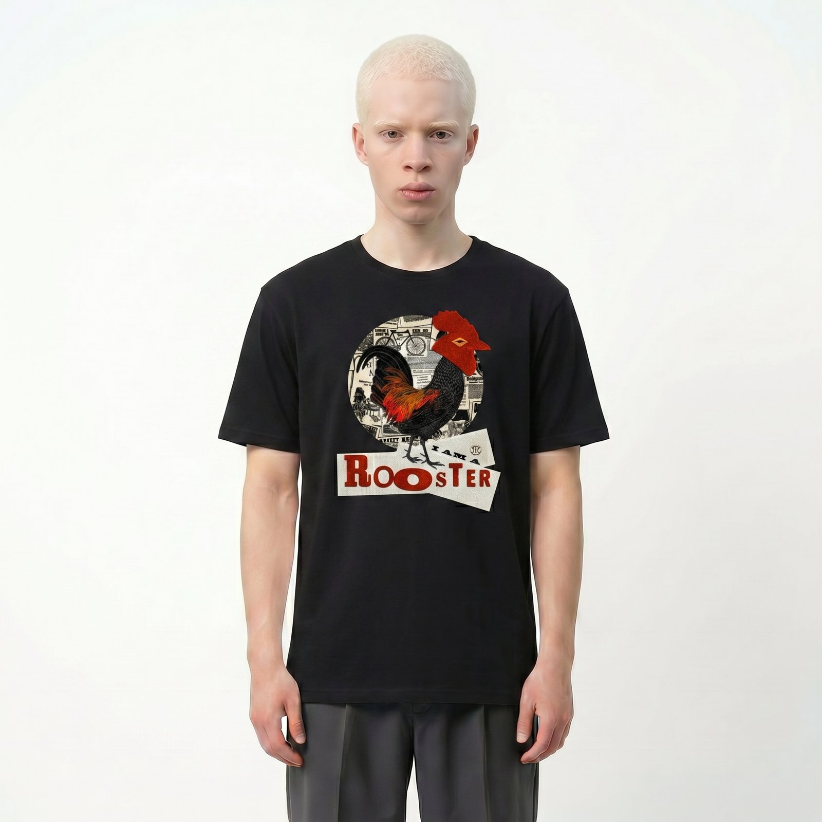 Seetees Dadaunpo' I Am A Rooster t-shirt stampa gallo