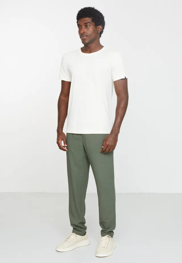Recolution Tangelo pantaloni kaki lino viscosa