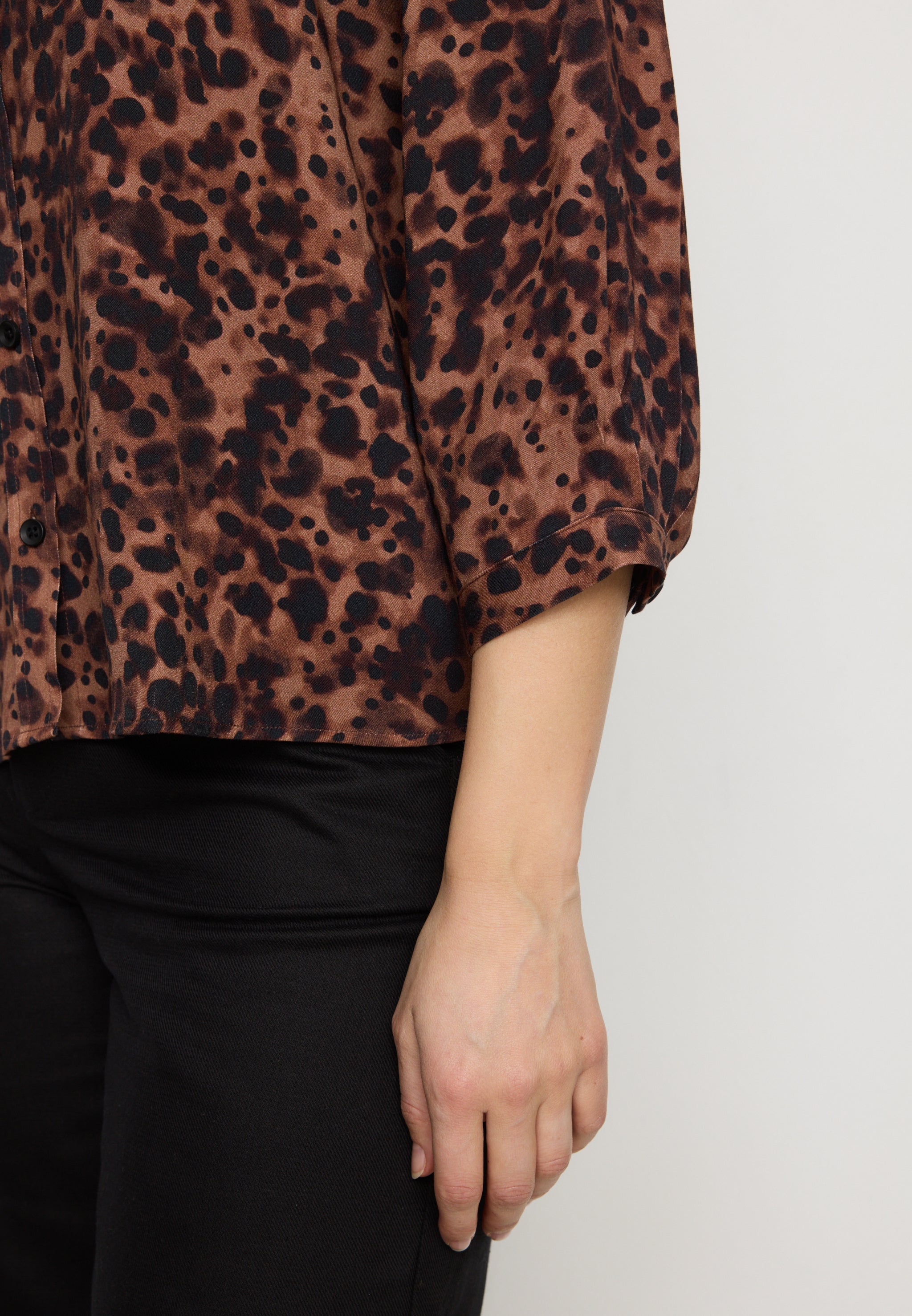 Recolution Cypress Leo camicia marrone viscosa leggera