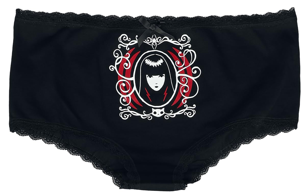 Gothicana by EMP Set 3 Slip donna pizzo nero gothic