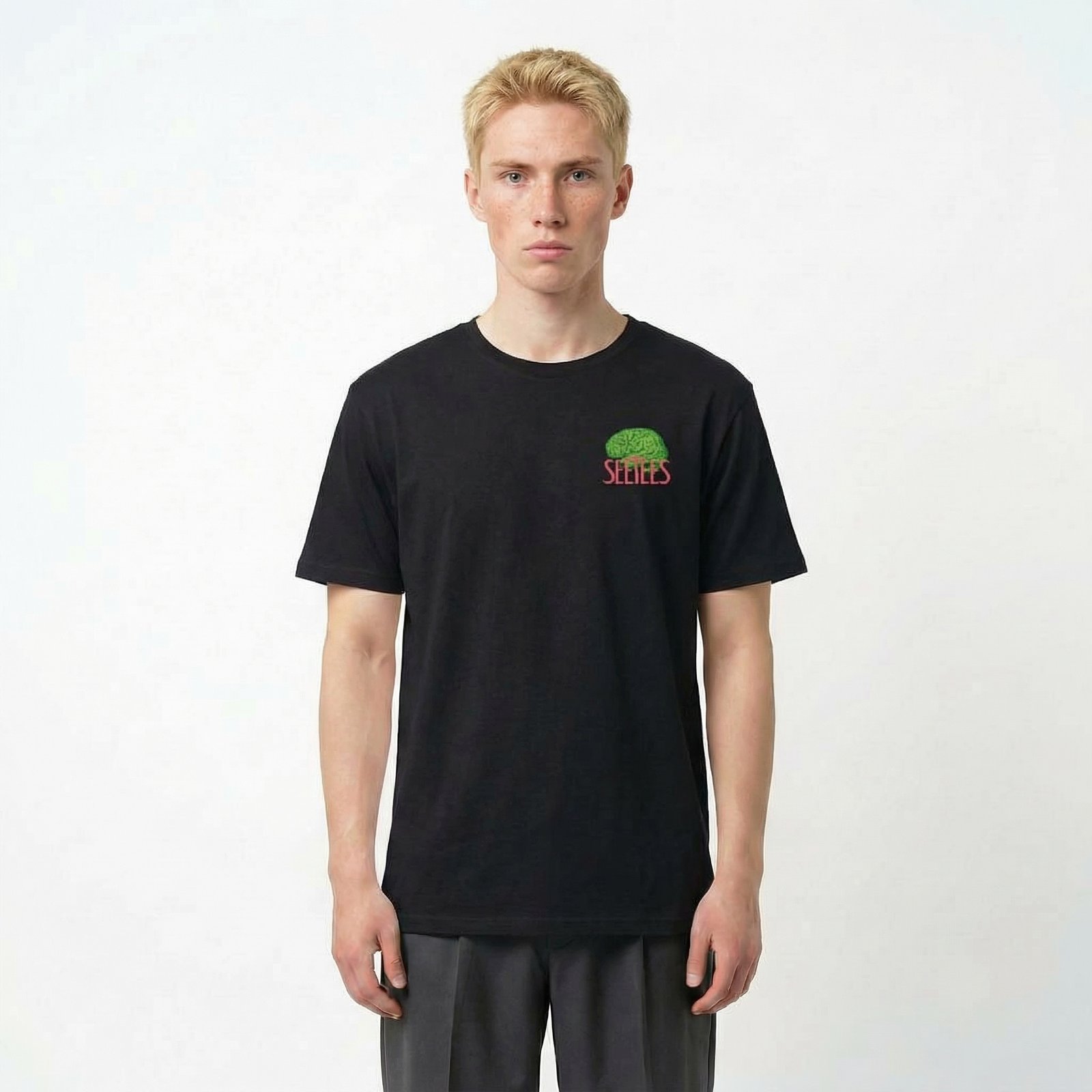 Seetees Call Me t-shirt stampa fronte retro