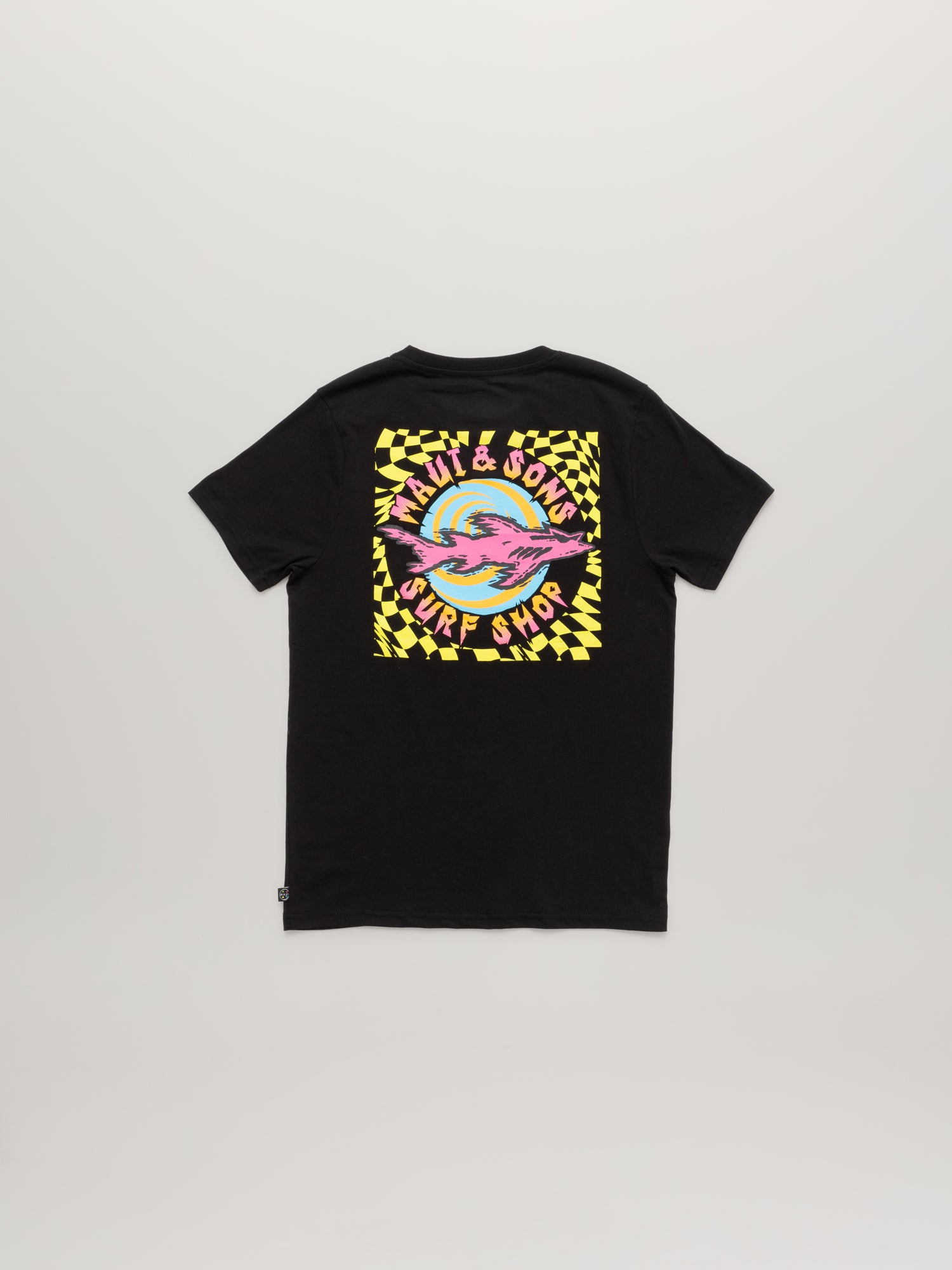 Maui and Sons Surf Shop t-shirt nera classica cotone