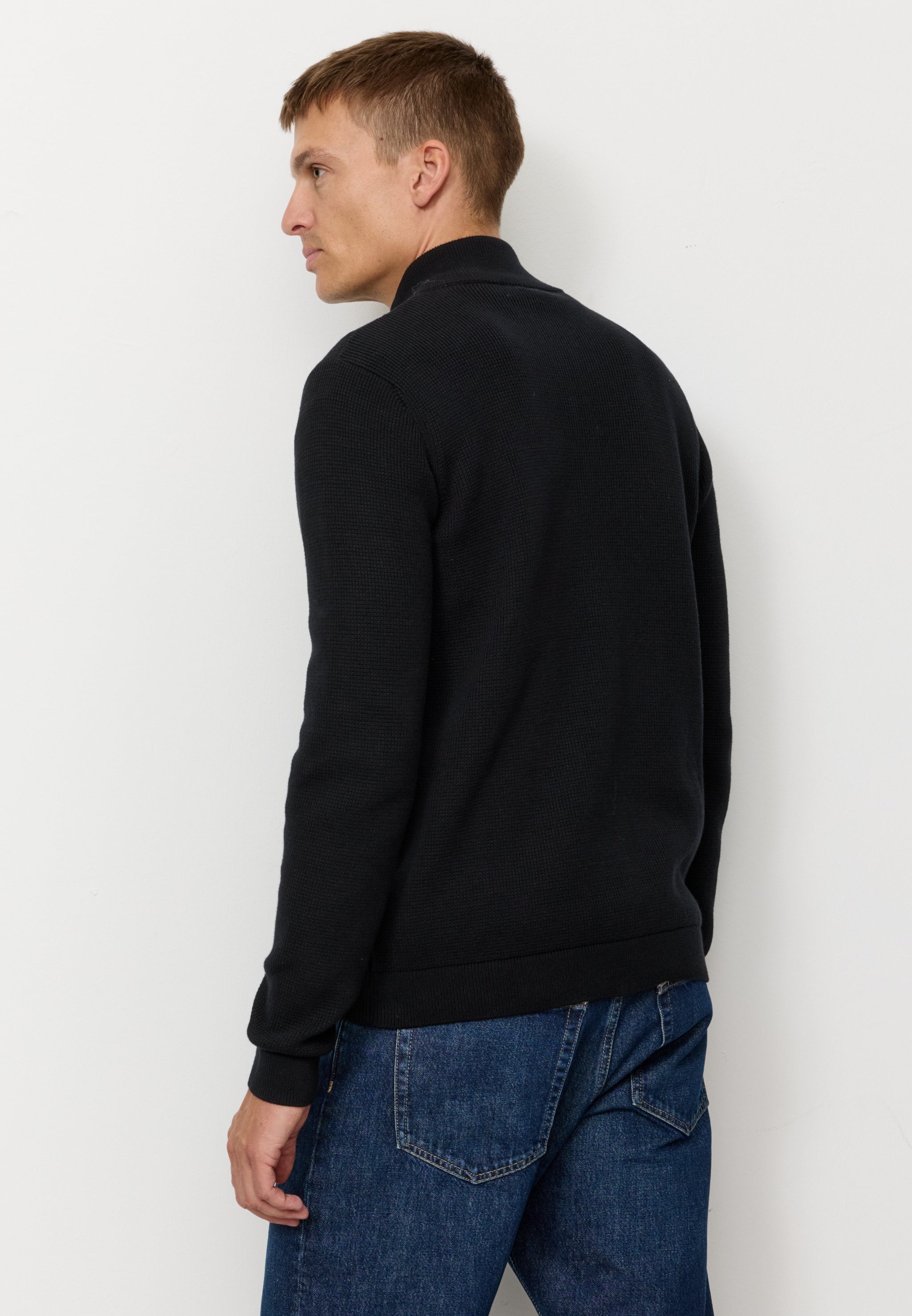 Recolution Tarragon cardigan nero cotone bio