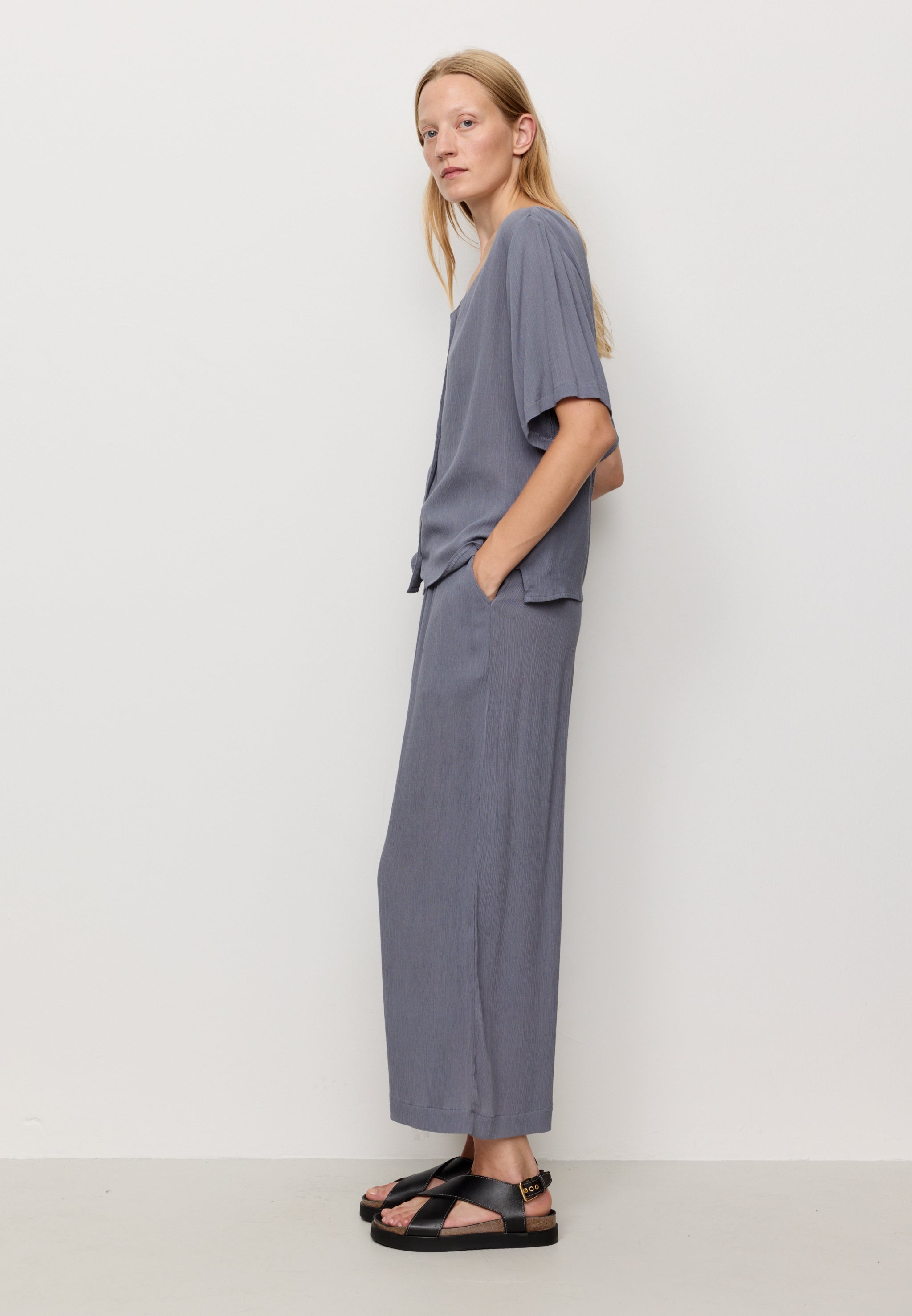 Recolution Mandevilla pantaloni 7/8 dove blue viscosa