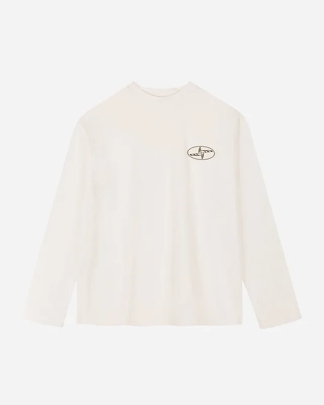 Noskra Longsleeve Logo T-Shirt White maglietta cotone