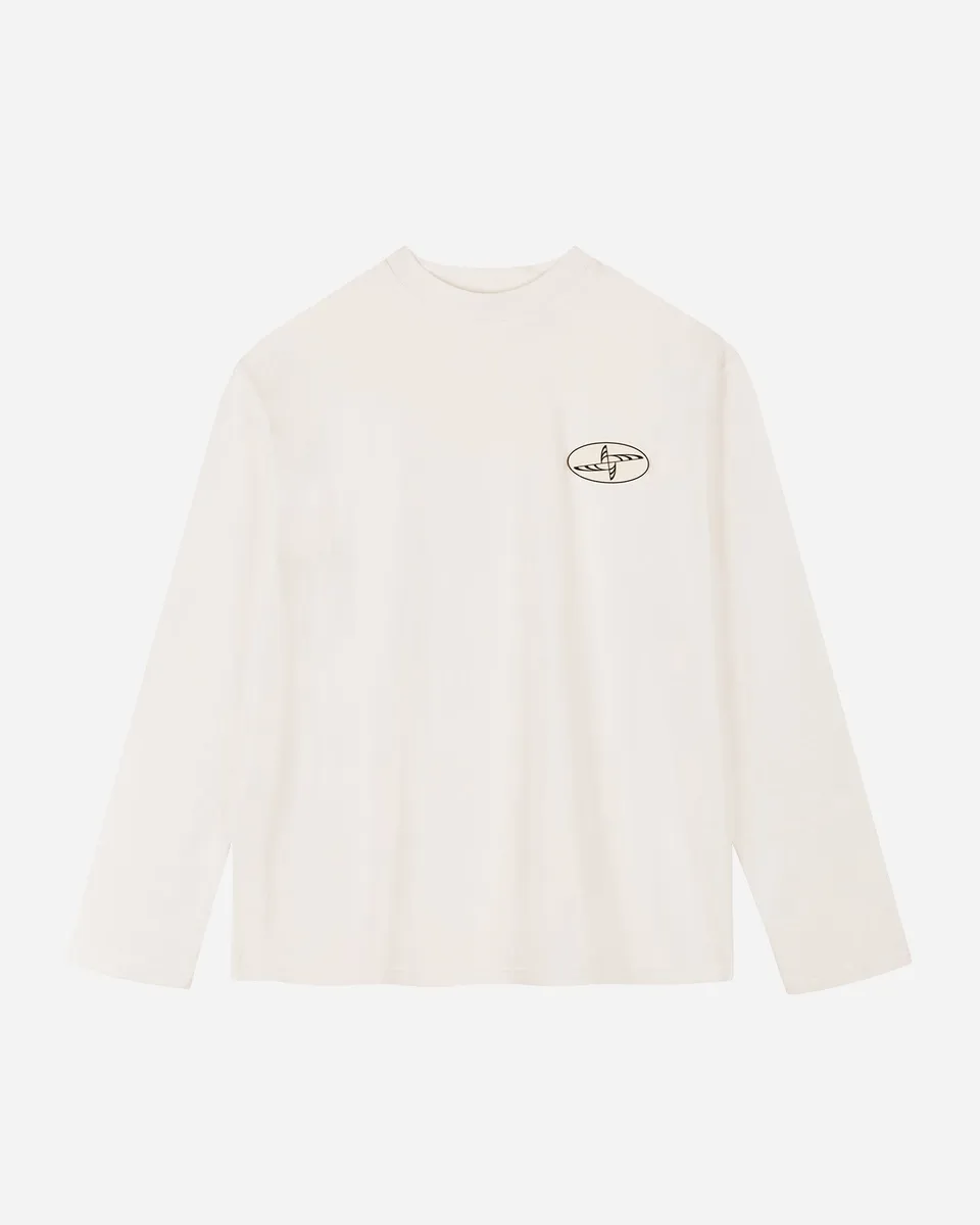 Noskra Longsleeve Logo T-Shirt White maglietta cotone