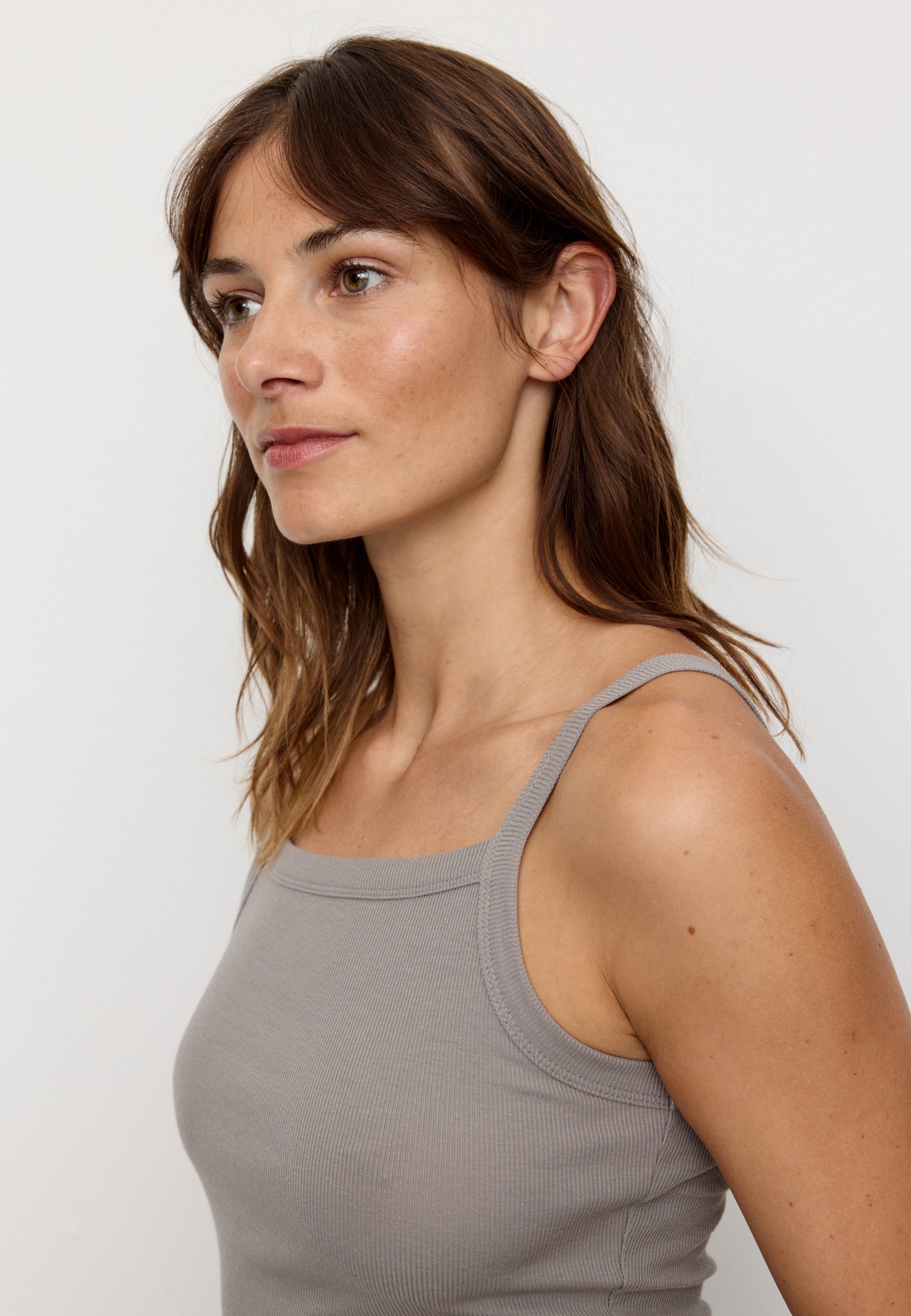 Recolution Daisy top donna greige elasticizzato