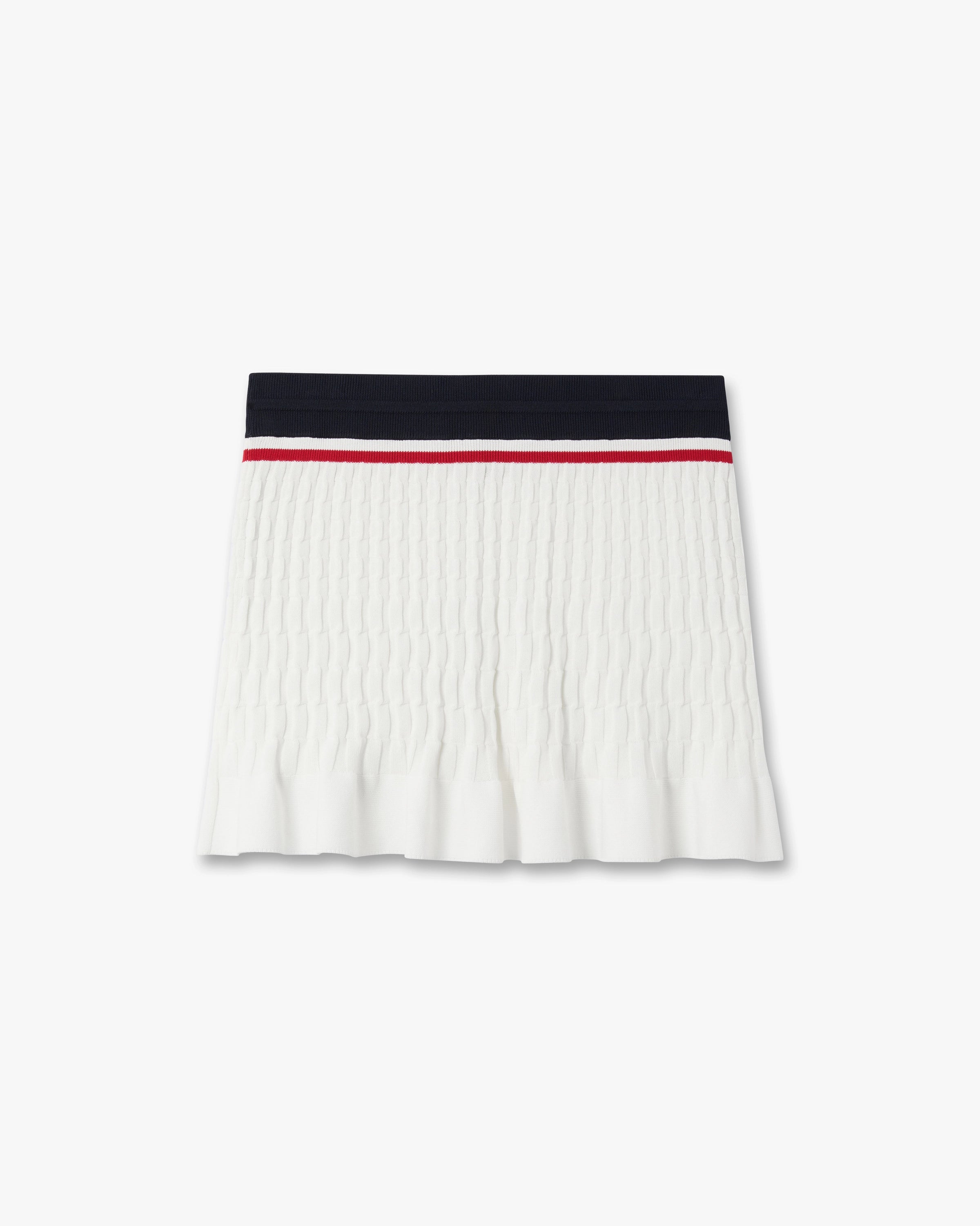 Casablanca Tennis minigonna crema navy maglia