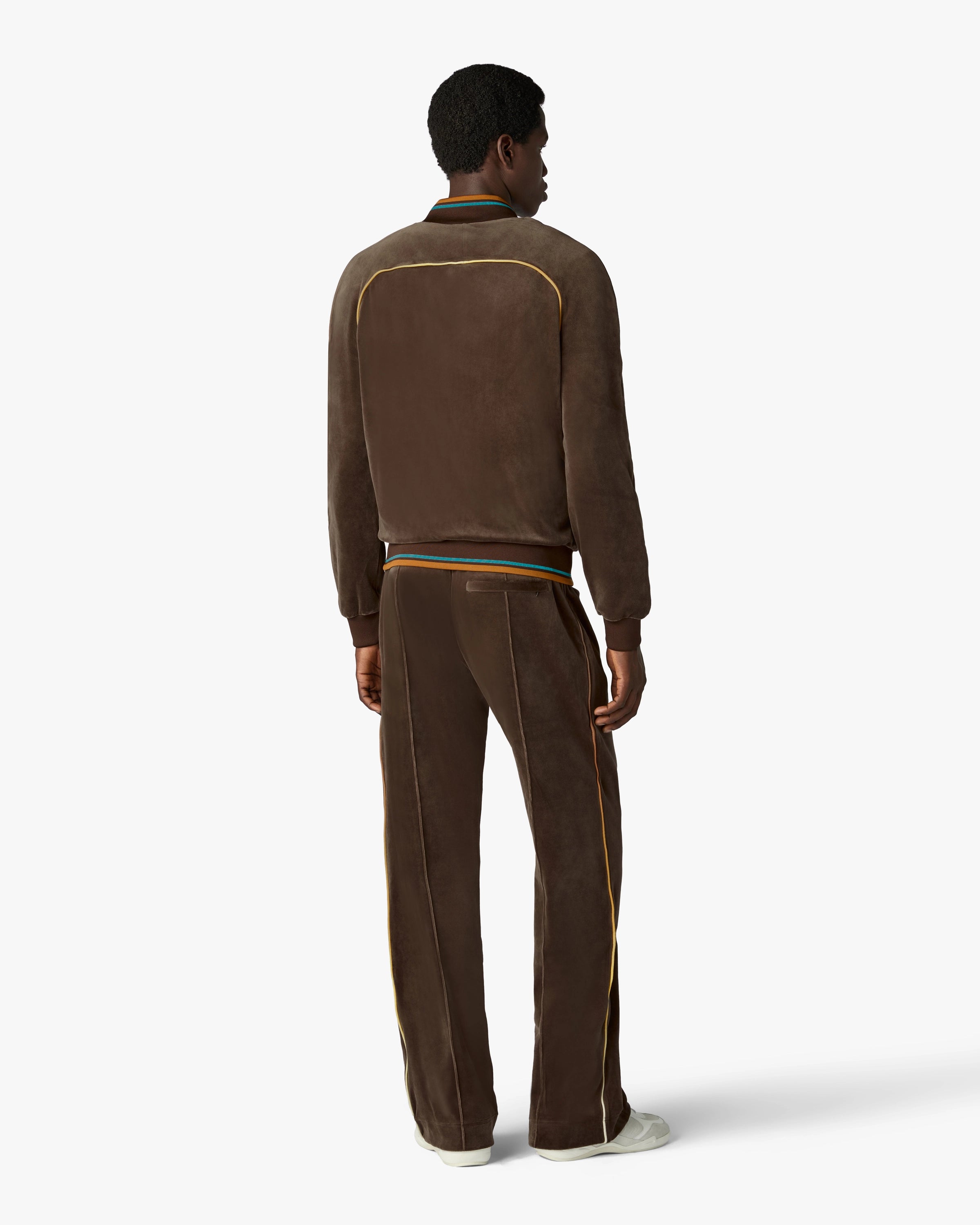 Casablanca Velour giacca tuta marrone uomo cotone