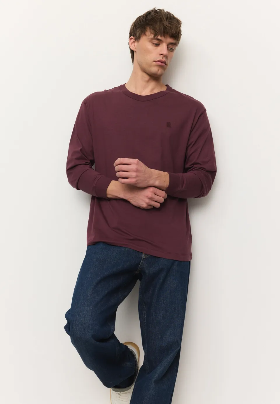 Recolution Papaya longsleeve dark plum cotone bio