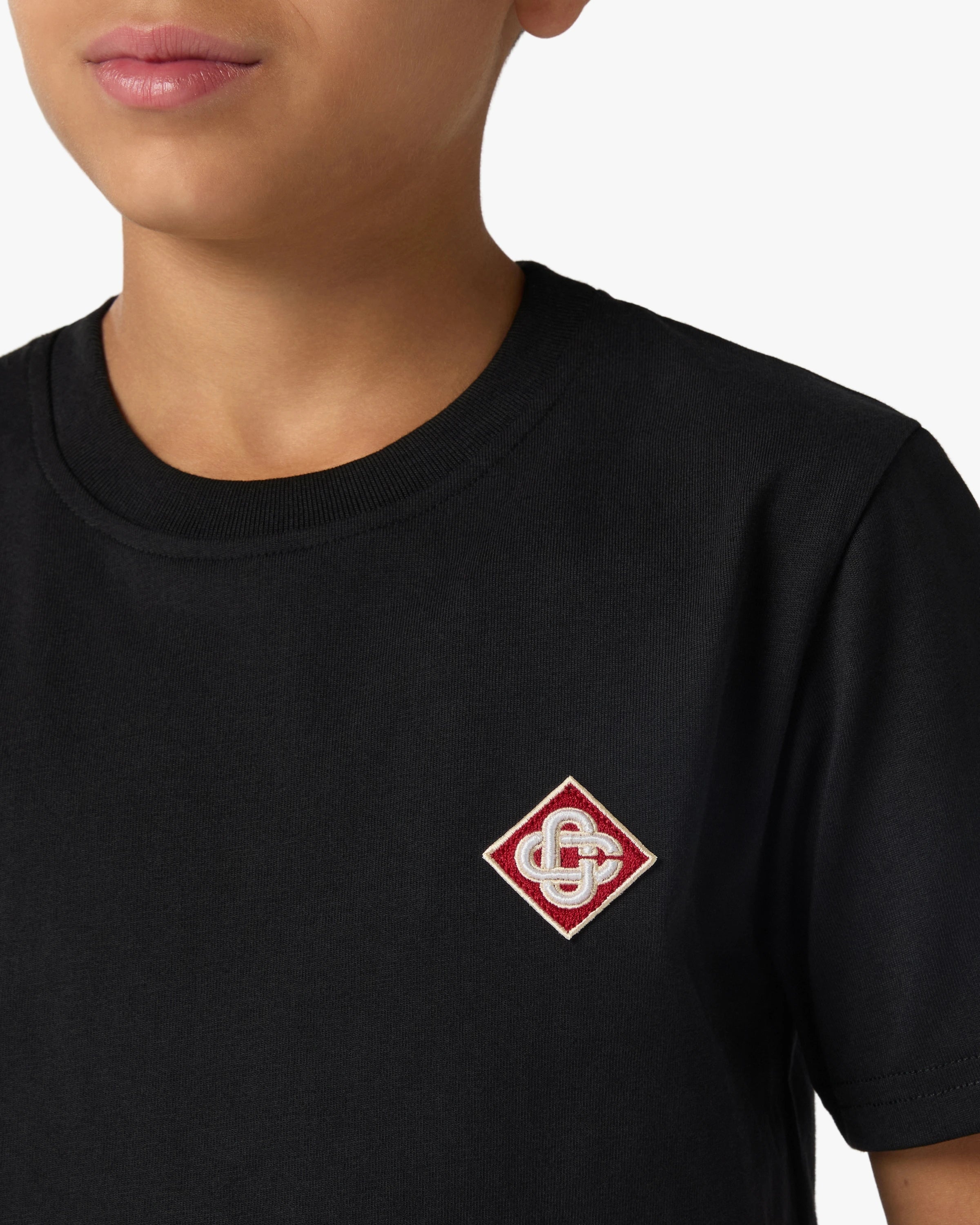 Casablanca Diamond Logo t-shirt bambino cotone nera 7-8 anni