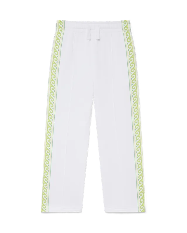 Casablanca pantaloni tuta cotone bianchi bambino vestibilità comoda