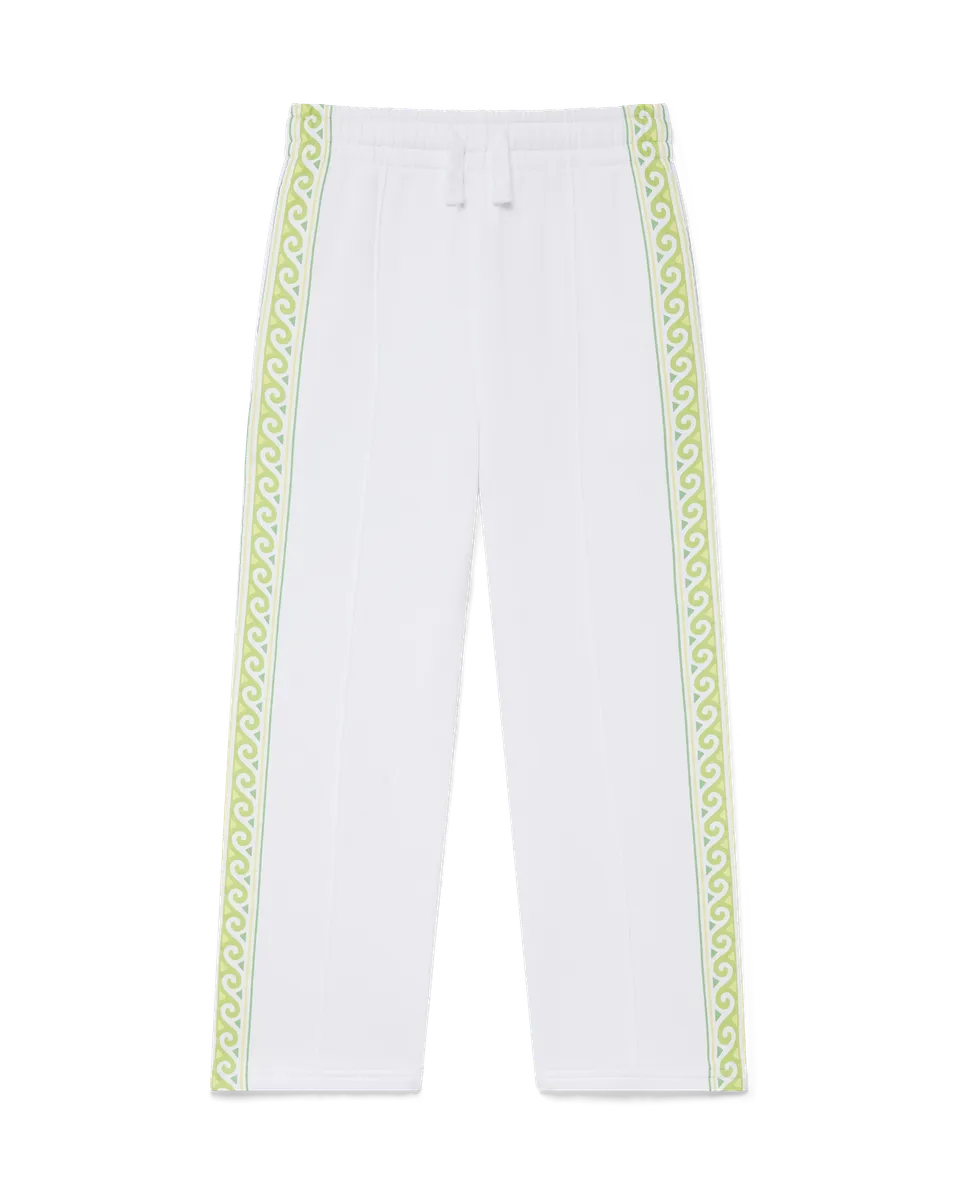 Casablanca pantaloni tuta cotone bianchi bambino vestibilità comoda