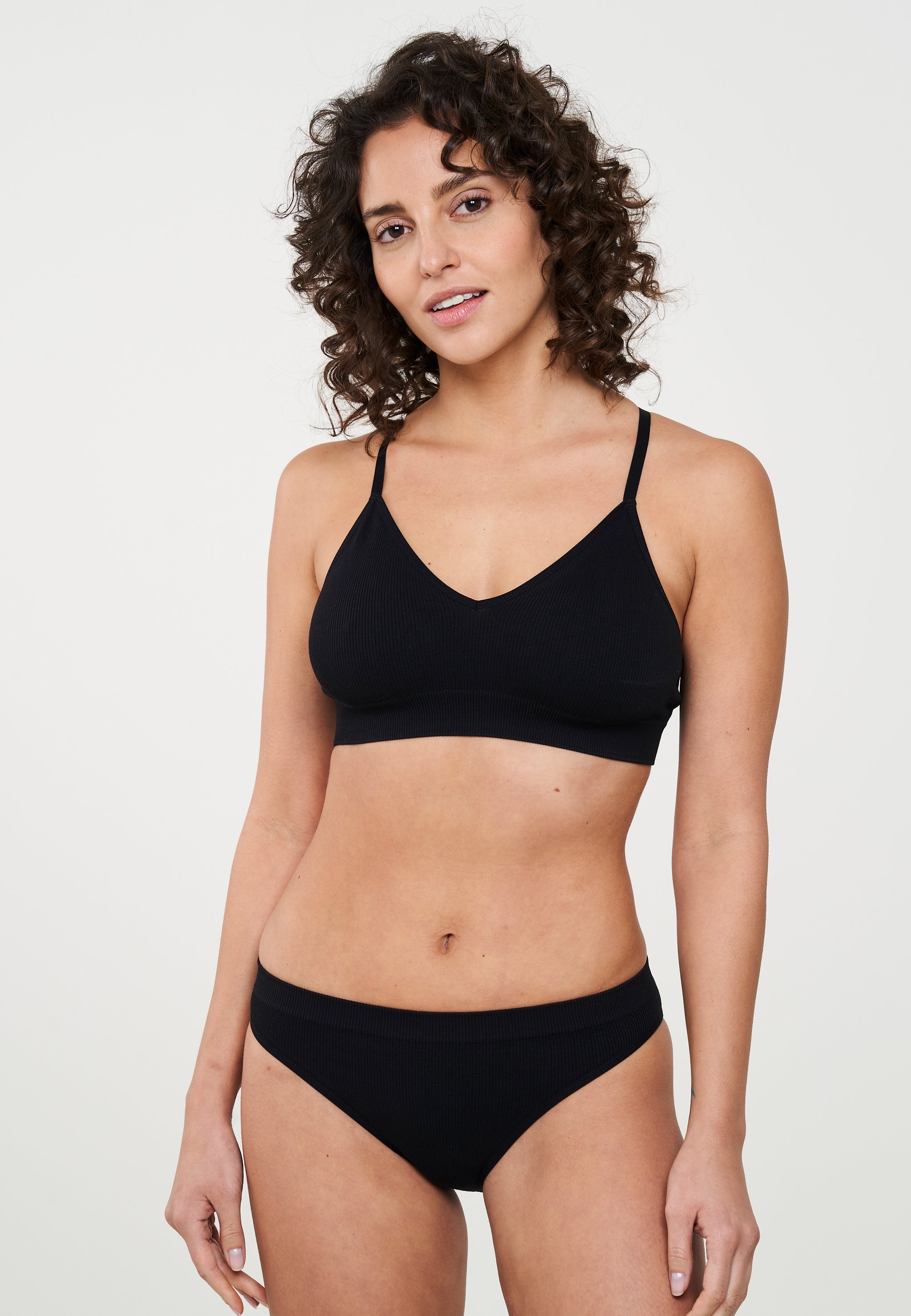 Recolution KALMIA bralette black cotone bio spalline regolabili