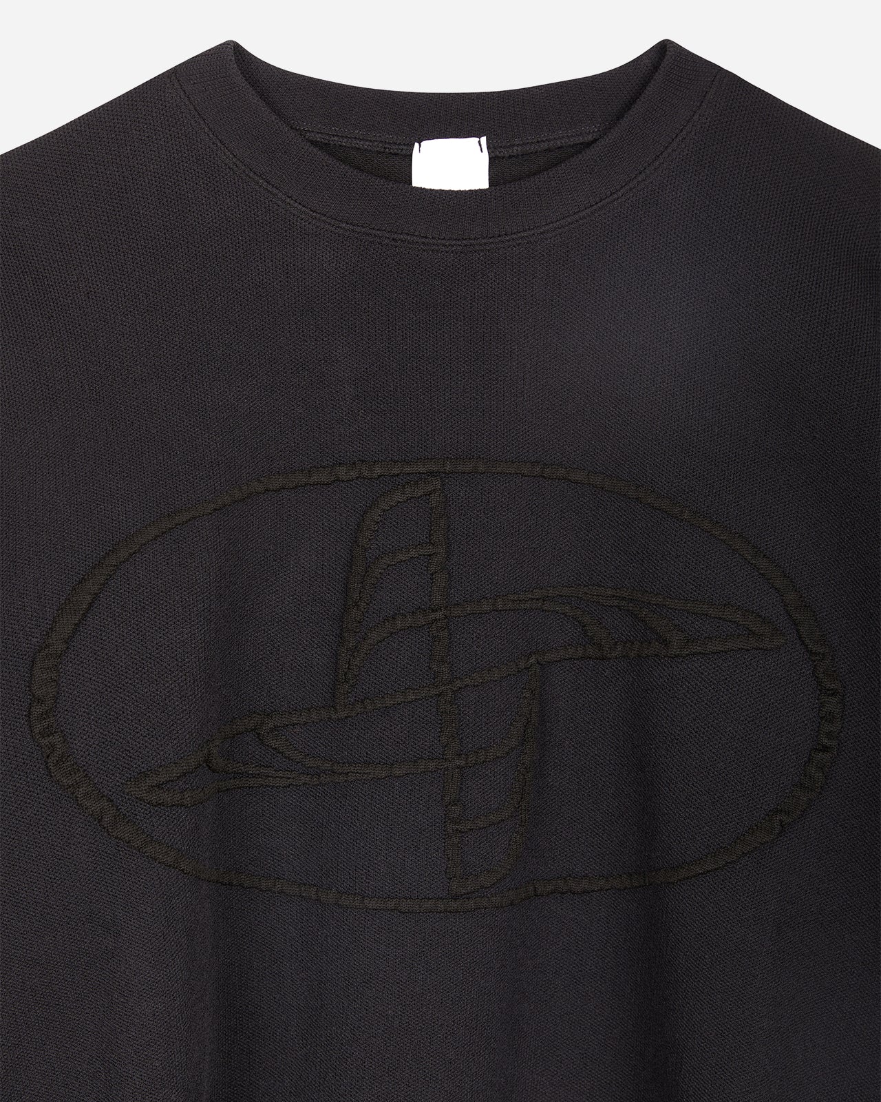 Noskra Black Knitted Logo Sweatshirt felpa logo in rilievo