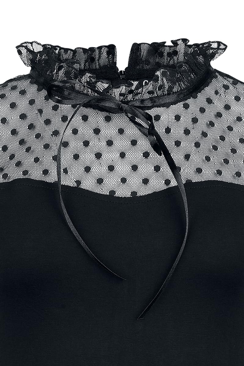 Gothicana by EMP Abito Nero Donna media lunghezza pizzo