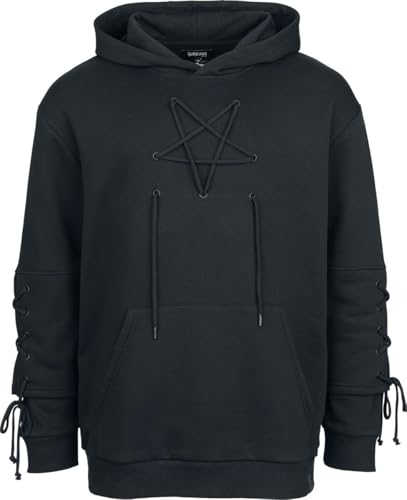 Gothicana by EMP Felpa Uomo Nera Cappuccio Pentagramma