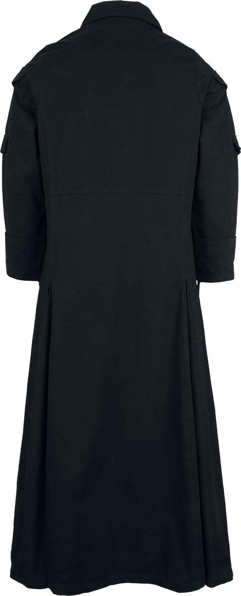 Gothicana by EMP Cappotto Lungo Nero accessori metallo