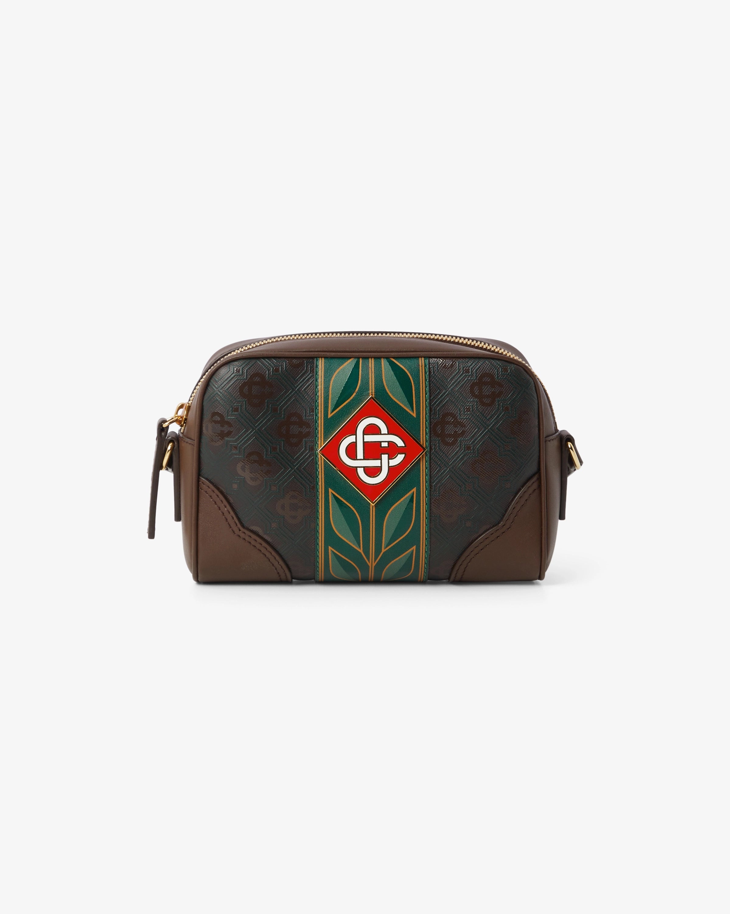 Casablanca Monogram borsa tracolla marrone scuro O/S