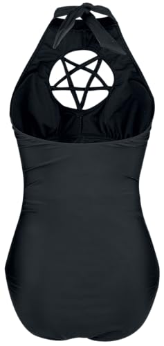 Gothicana by EMP Costume da Bagno Nero con Pentacolo