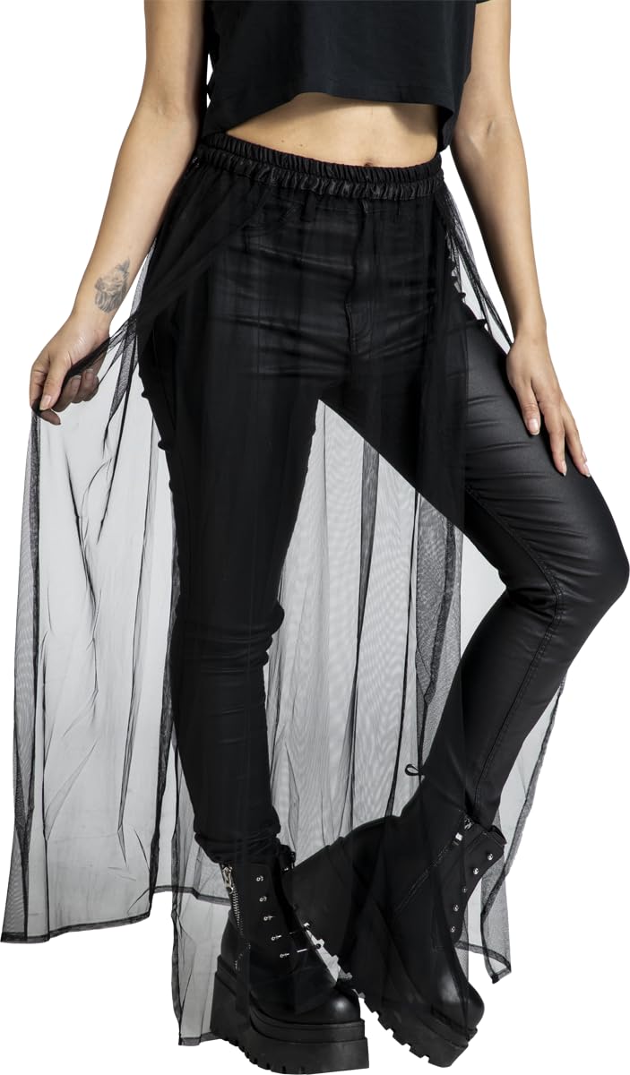 Gothicana by EMP Gonna Trasparente con Cintura Elastica taglia S