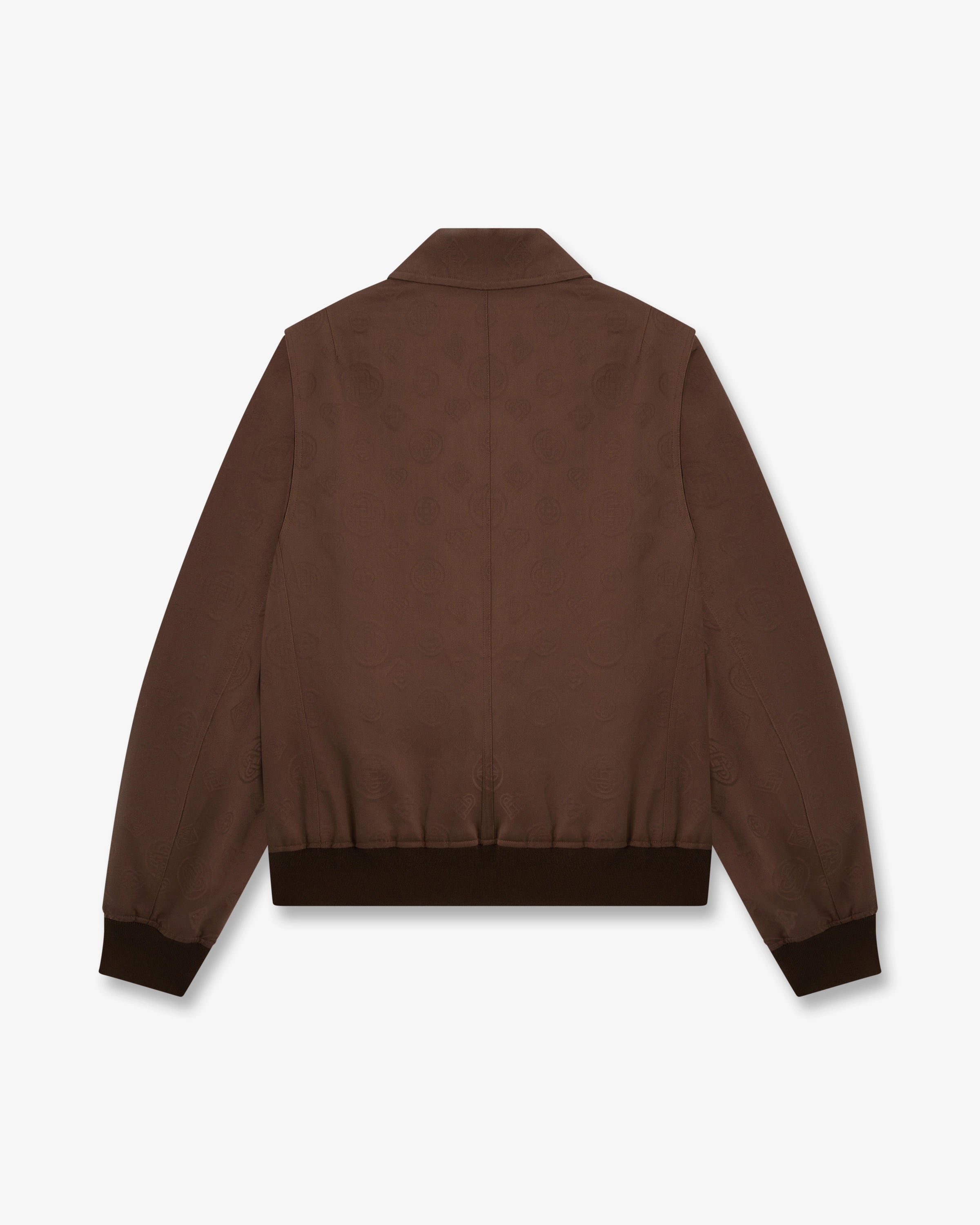 Casablanca Monogram blouson marrone cotone zip