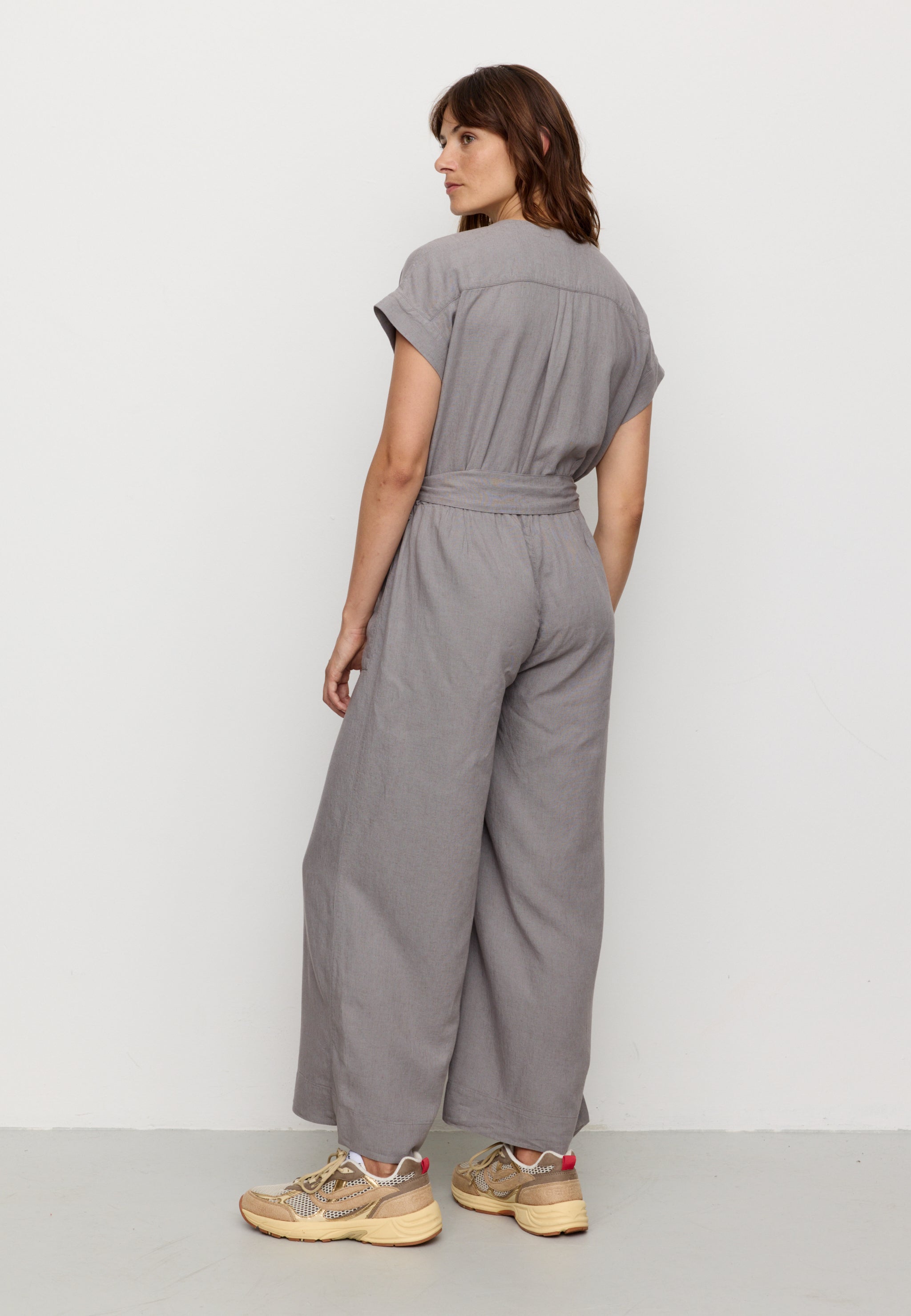 Recolution Dianella tuta donna greige in lino