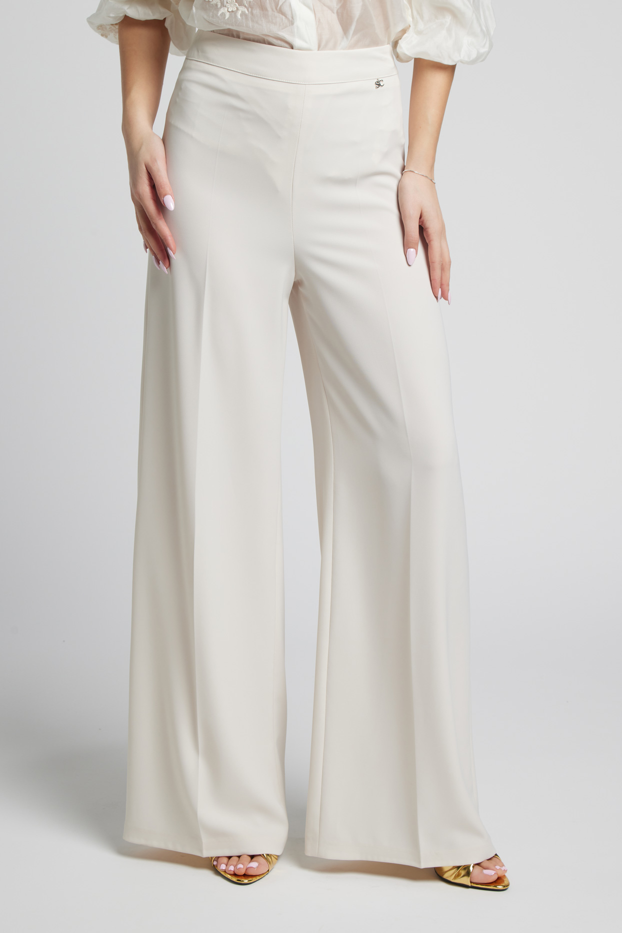 Sarah Chole Pantalone Largo Pantaloni Elasticizzati