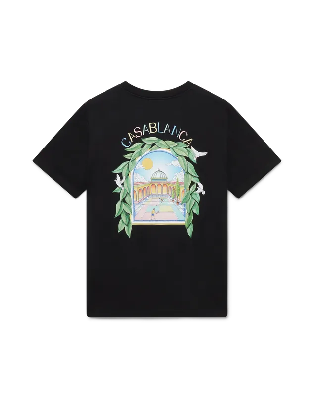 Casablanca L'Arche De Tennis t-shirt cotone nera taglia M