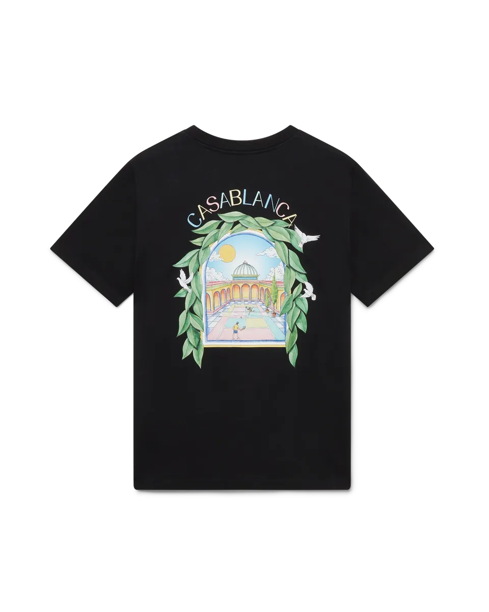 Casablanca L'Arche De Tennis t-shirt cotone nera taglia M