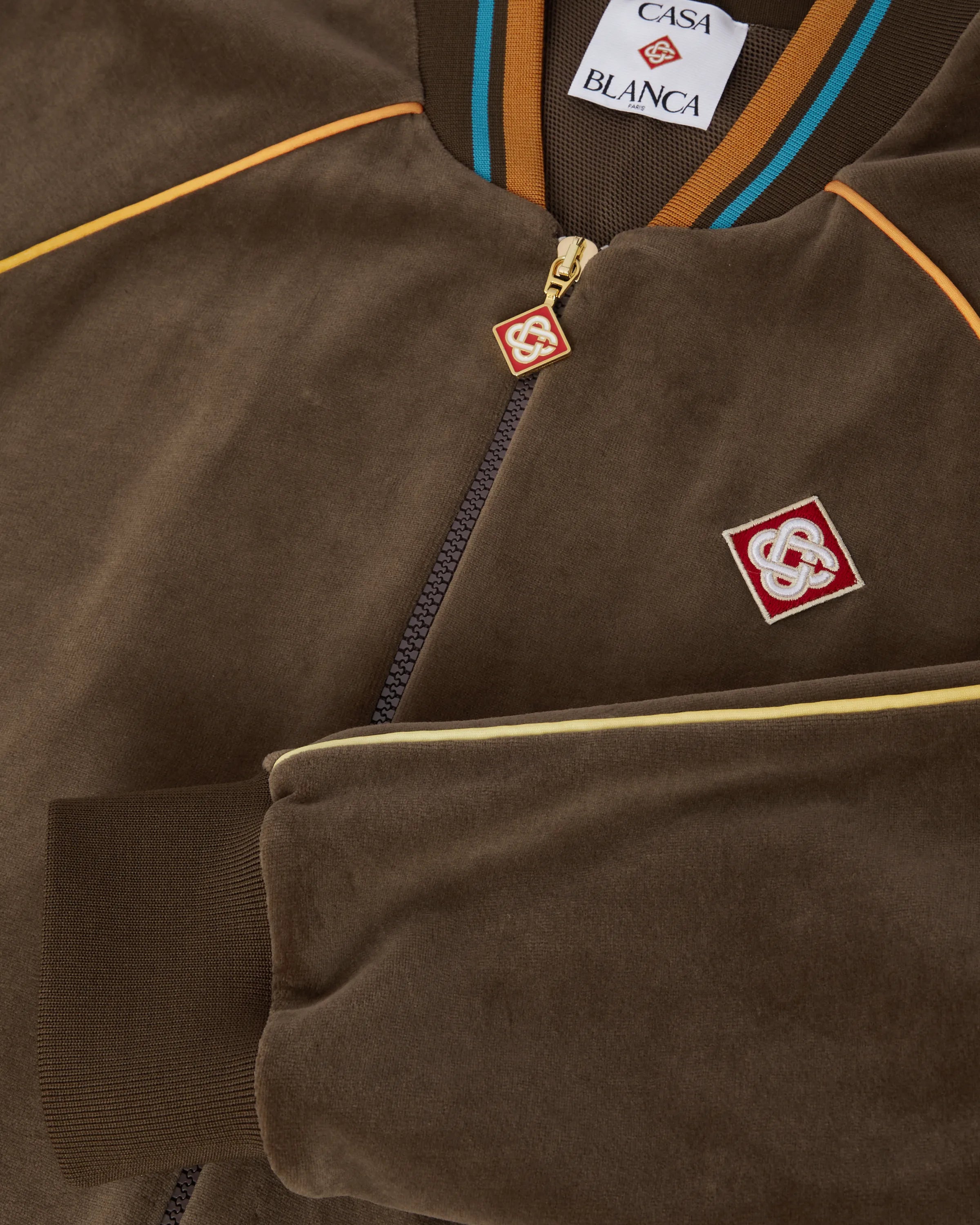 Casablanca Velour giacca tuta marrone uomo cotone