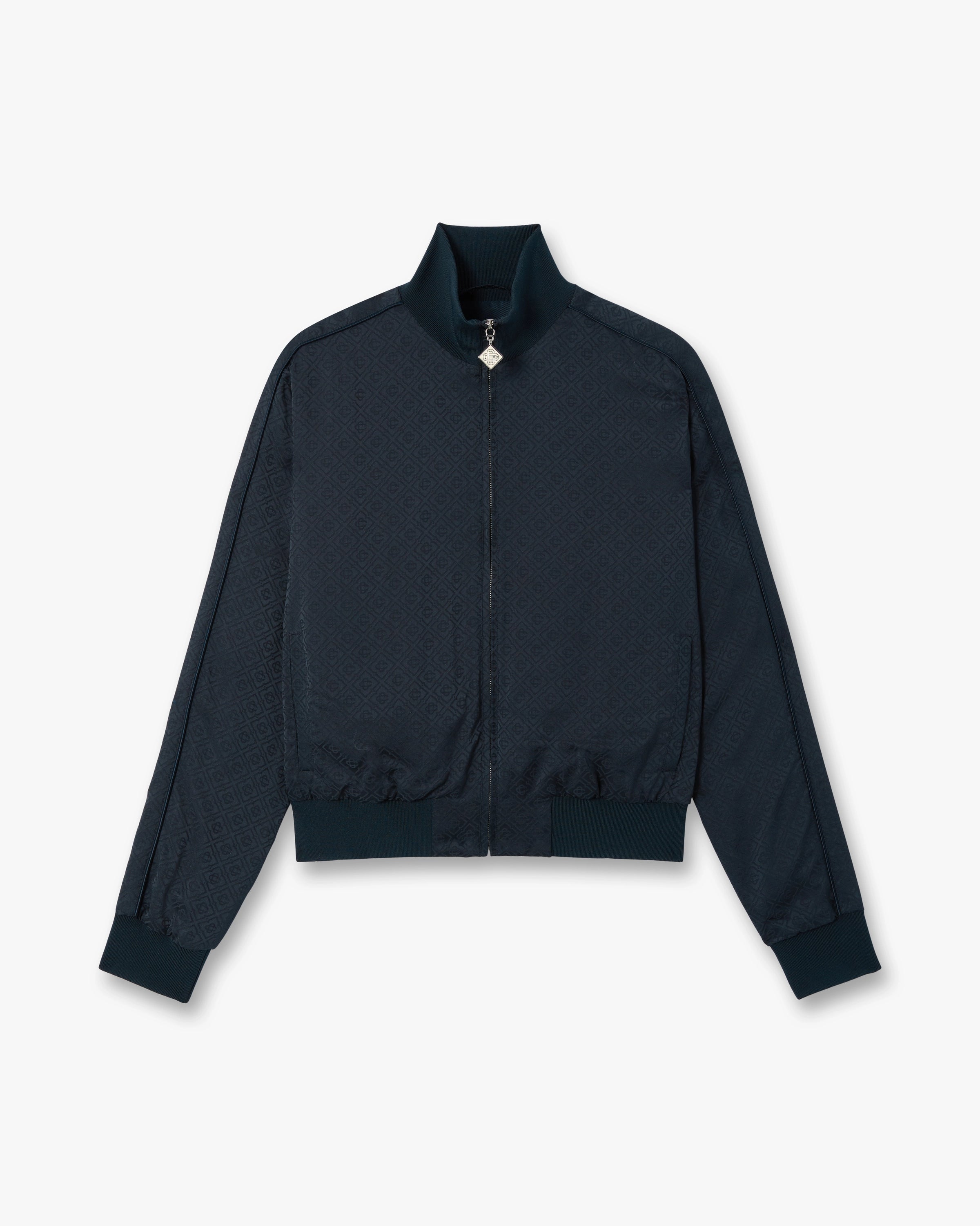 Casablanca Navy Monogram giacca tuta navy viscosa