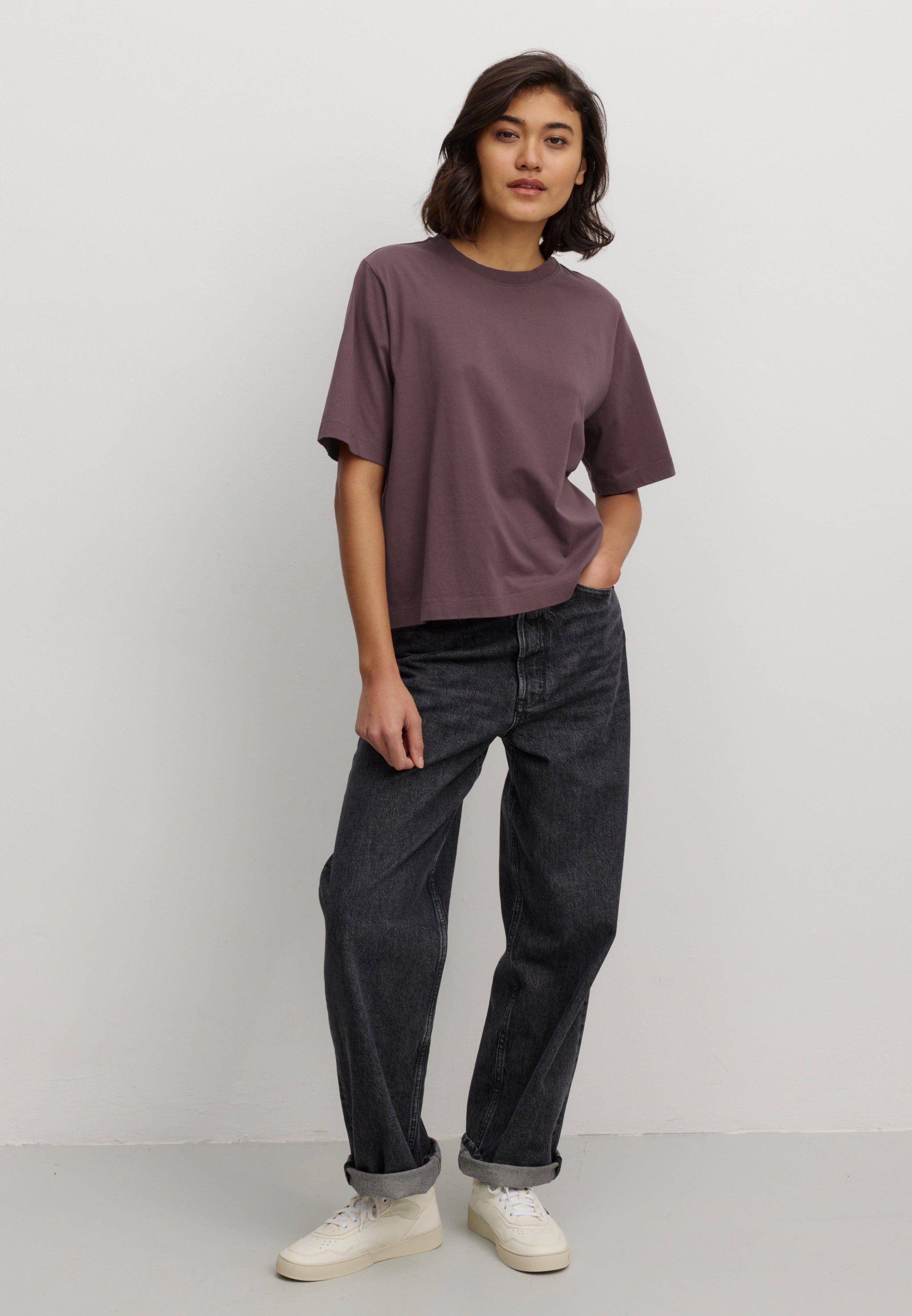 Recolution Azolla t-shirt cotone bio viola scuro