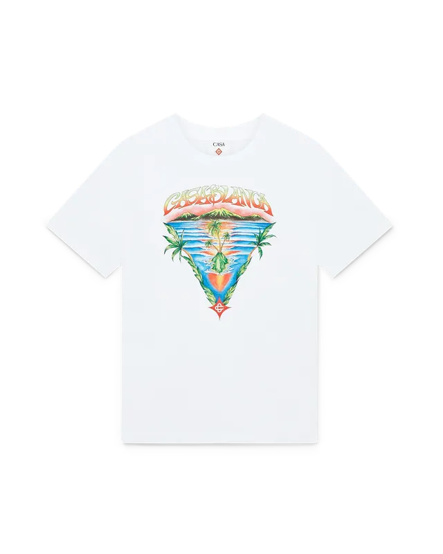 Casablanca Innocence Triangle Short Sleeve T-Shirt t-shirt bianca