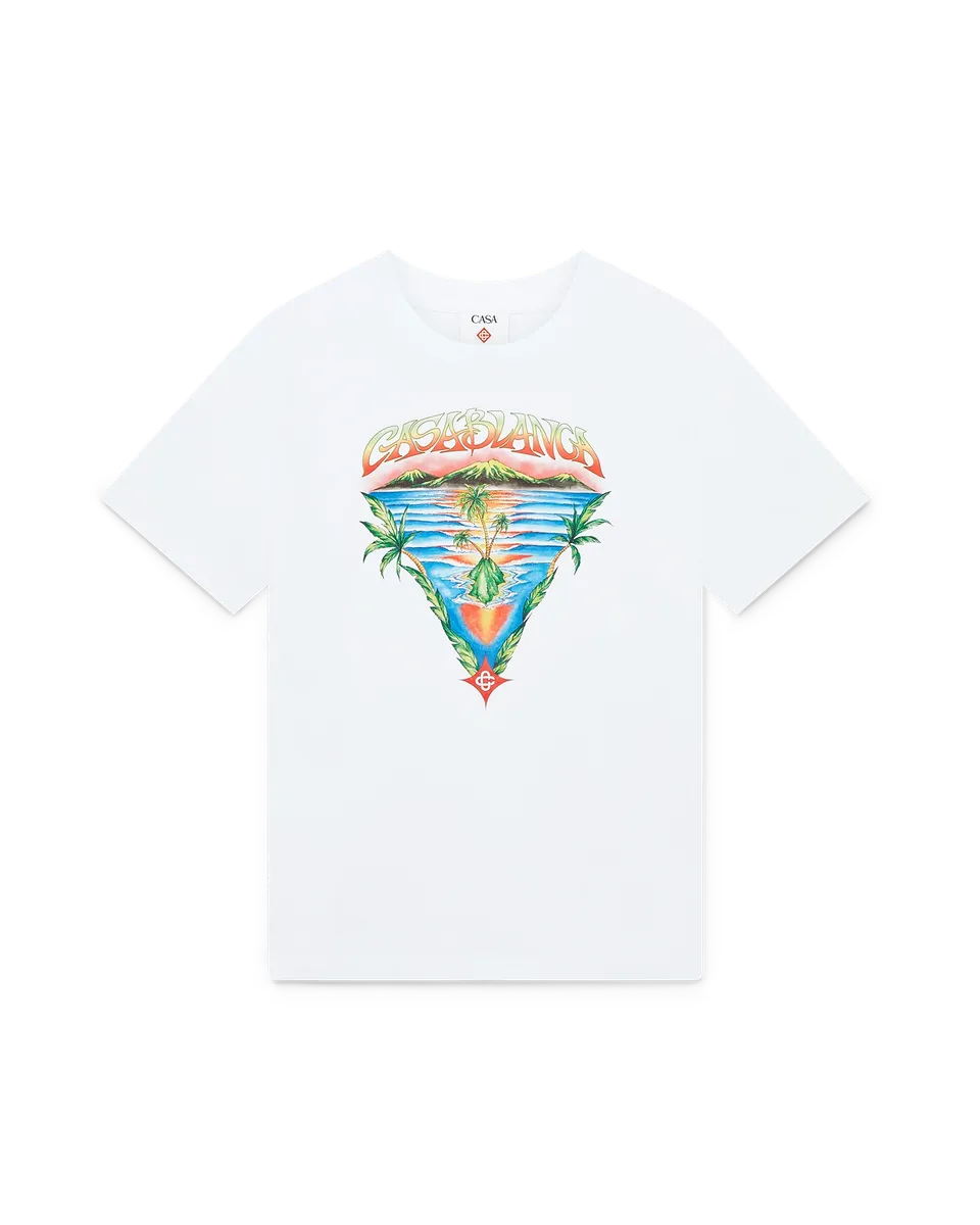 Casablanca Innocence Triangle Short Sleeve T-Shirt t-shirt bianca