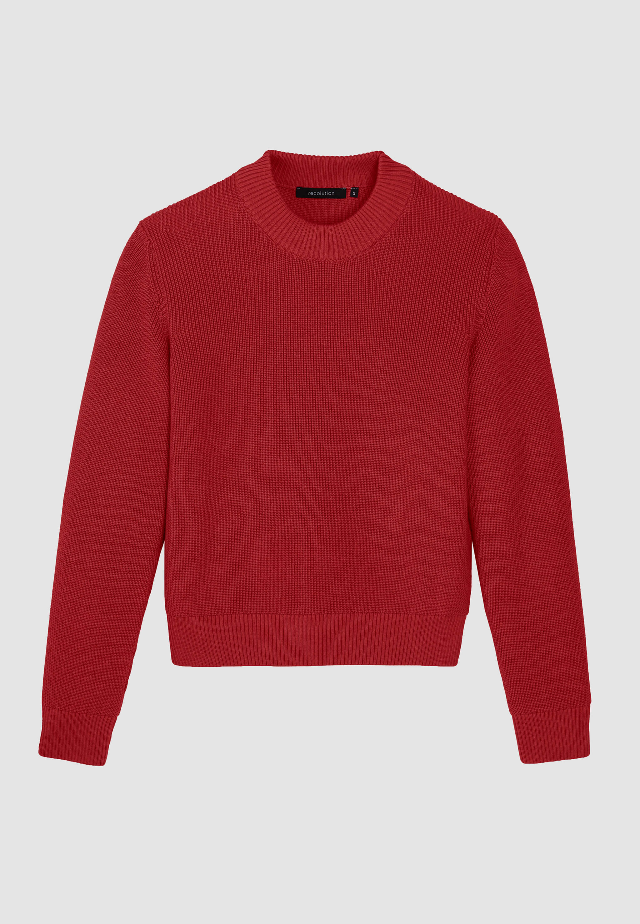 Recolution Longan maglione cotone bio rosso signal red