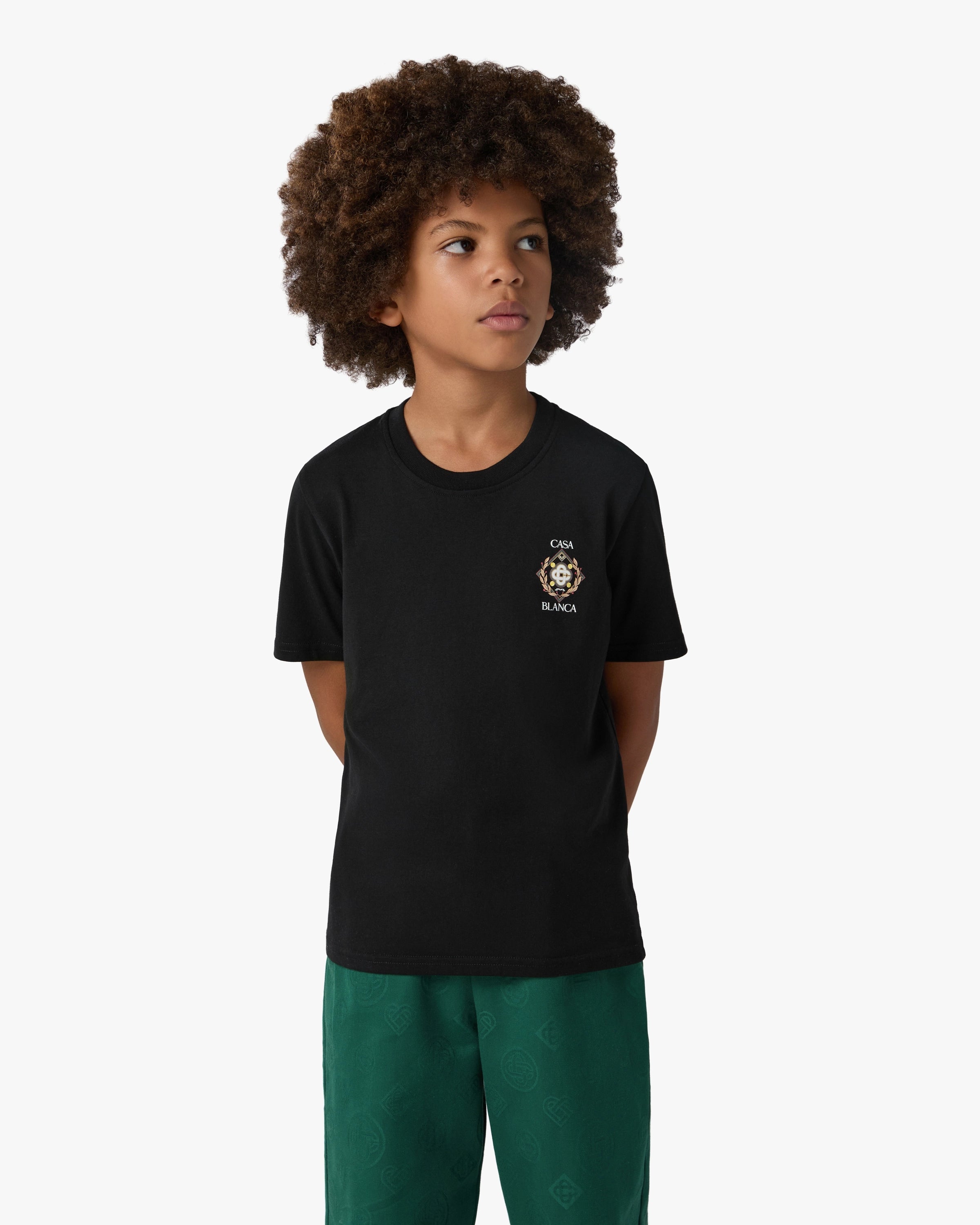 Casablanca Championship maglietta bambino nero cotone bio