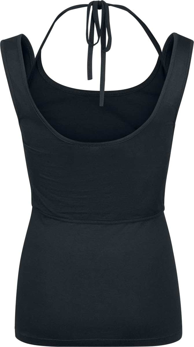 Gothicana by EMP Top Corto Nero all'Americana top donna nero
