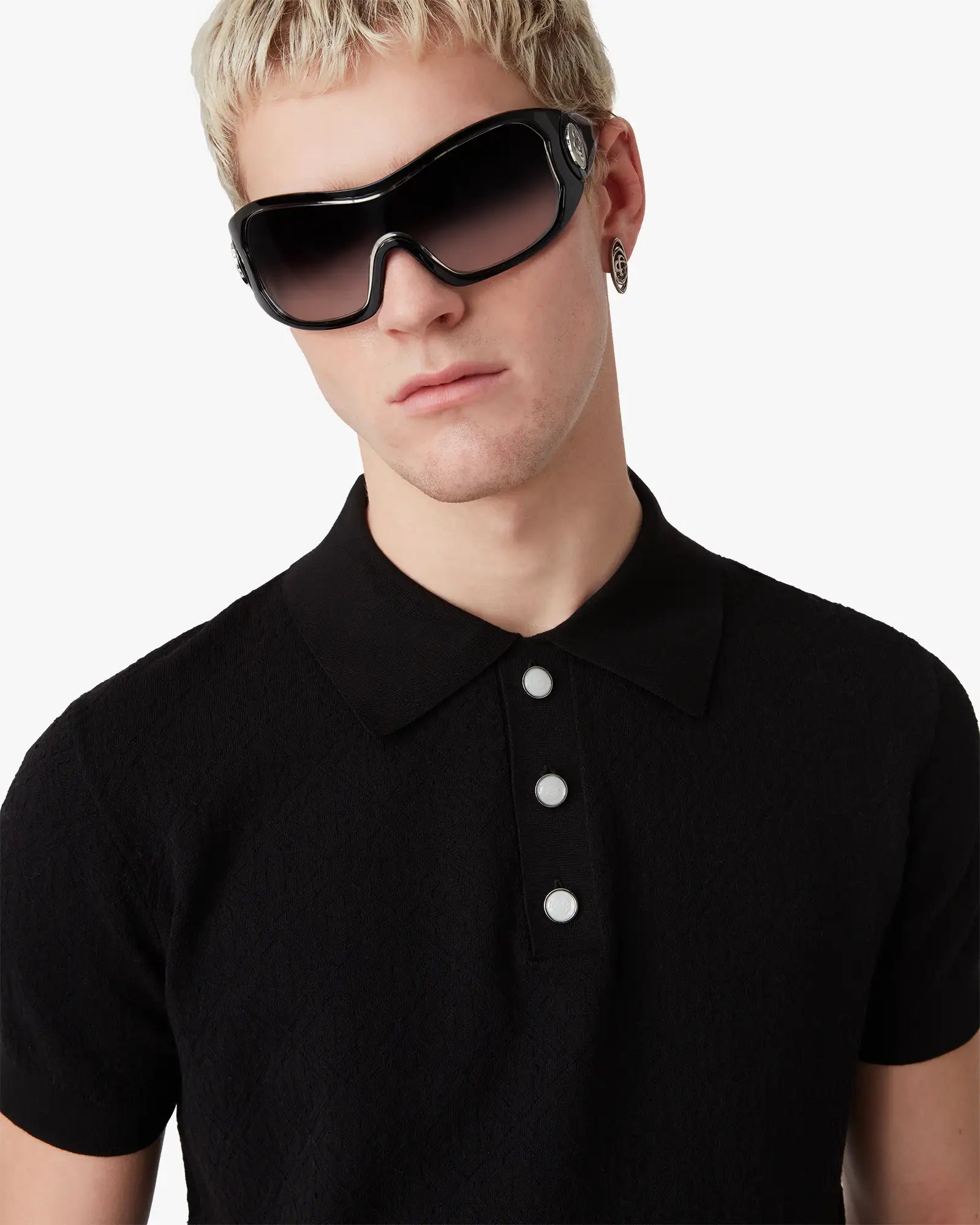 Casablanca Black Outline Shield occhiali da sole nero UV