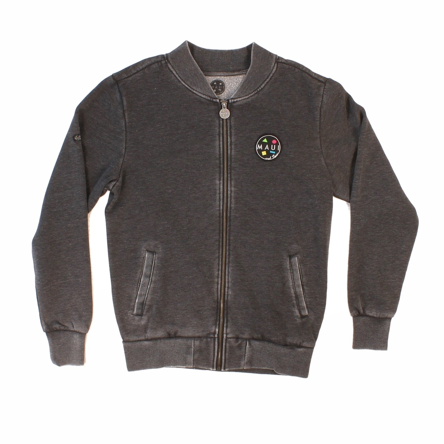 Maui and Sons Cookie felpa zip grigio uomo