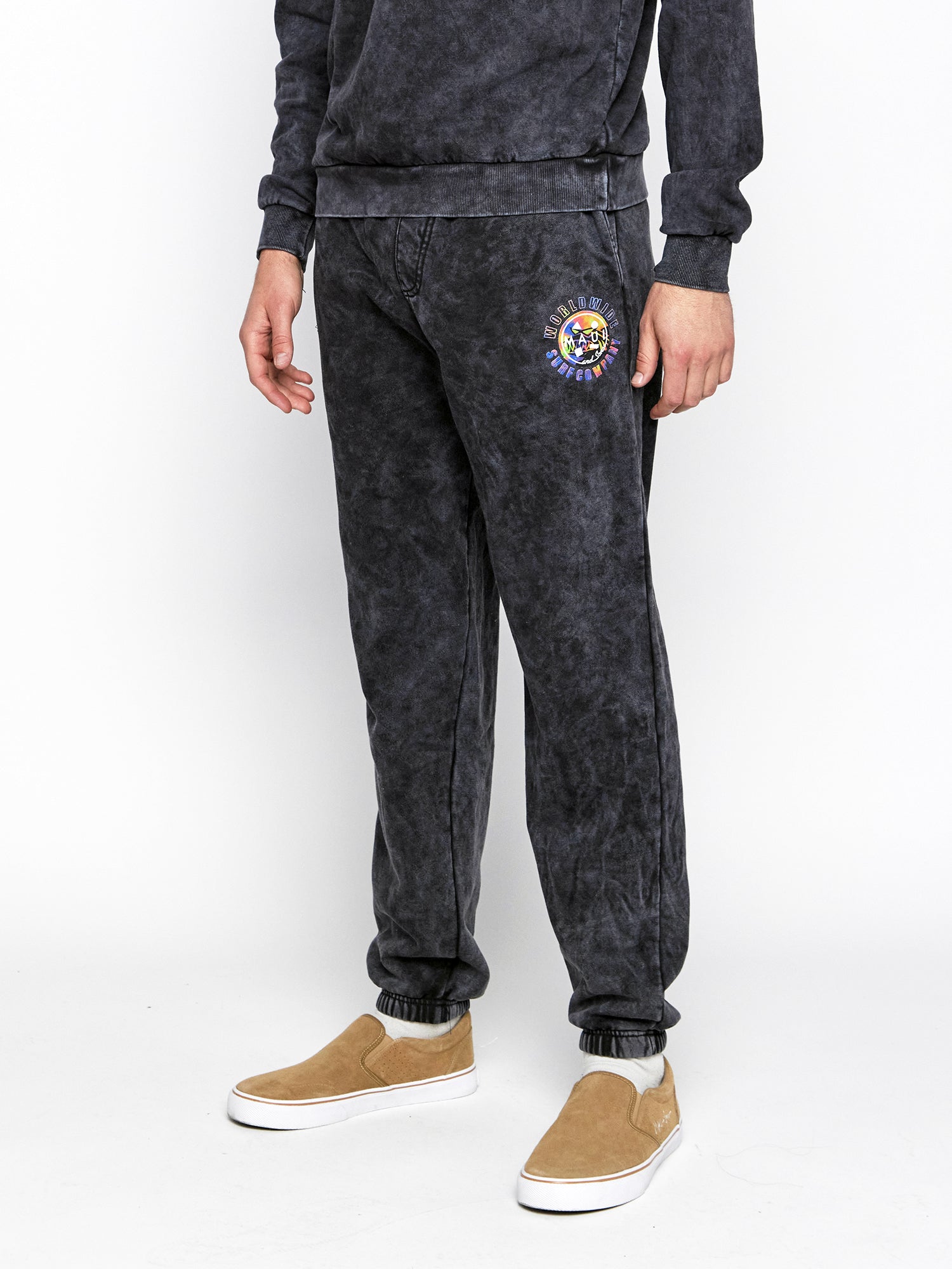 Maui and Sons Global Pantalone tuta felpato nero
