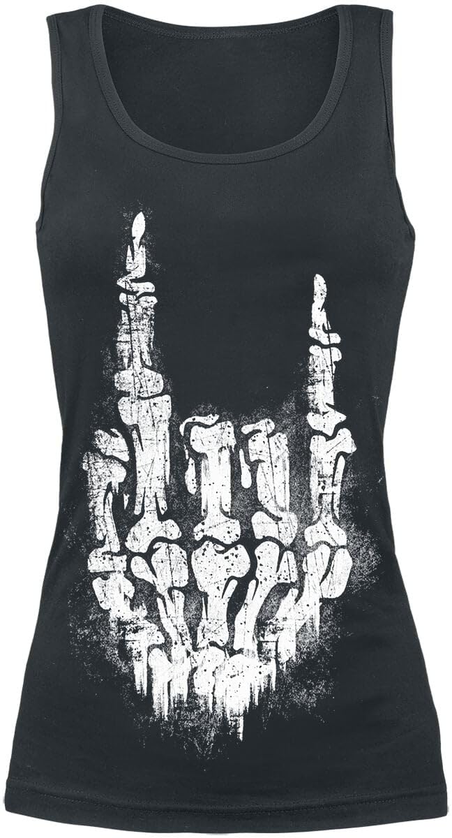Gothicana by EMP top nero con gonna a mano L