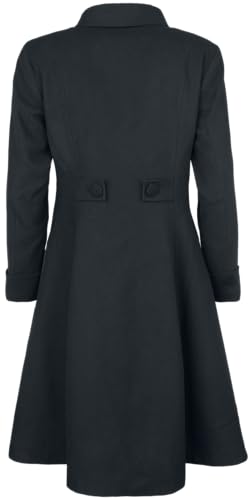 Gothicana by EMP Cappotto Nero Doppia Abbottonatura Taglia L