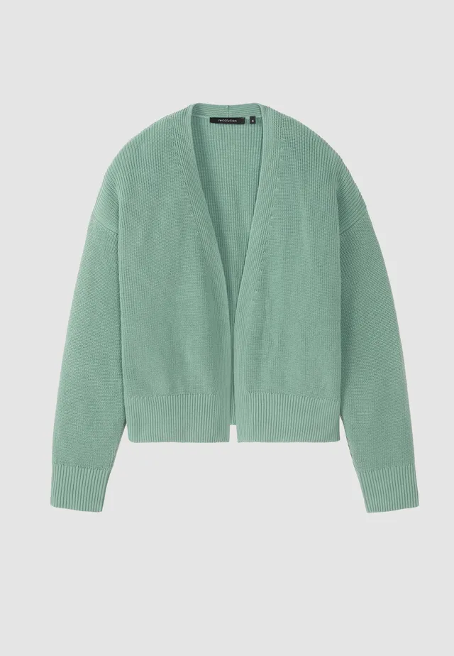 Recolution Moringa cardigan cotone bio verde salvia