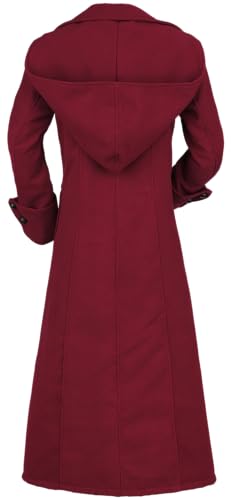 Gothicana by EMP cappotto donna verde scuro con cappuccio
