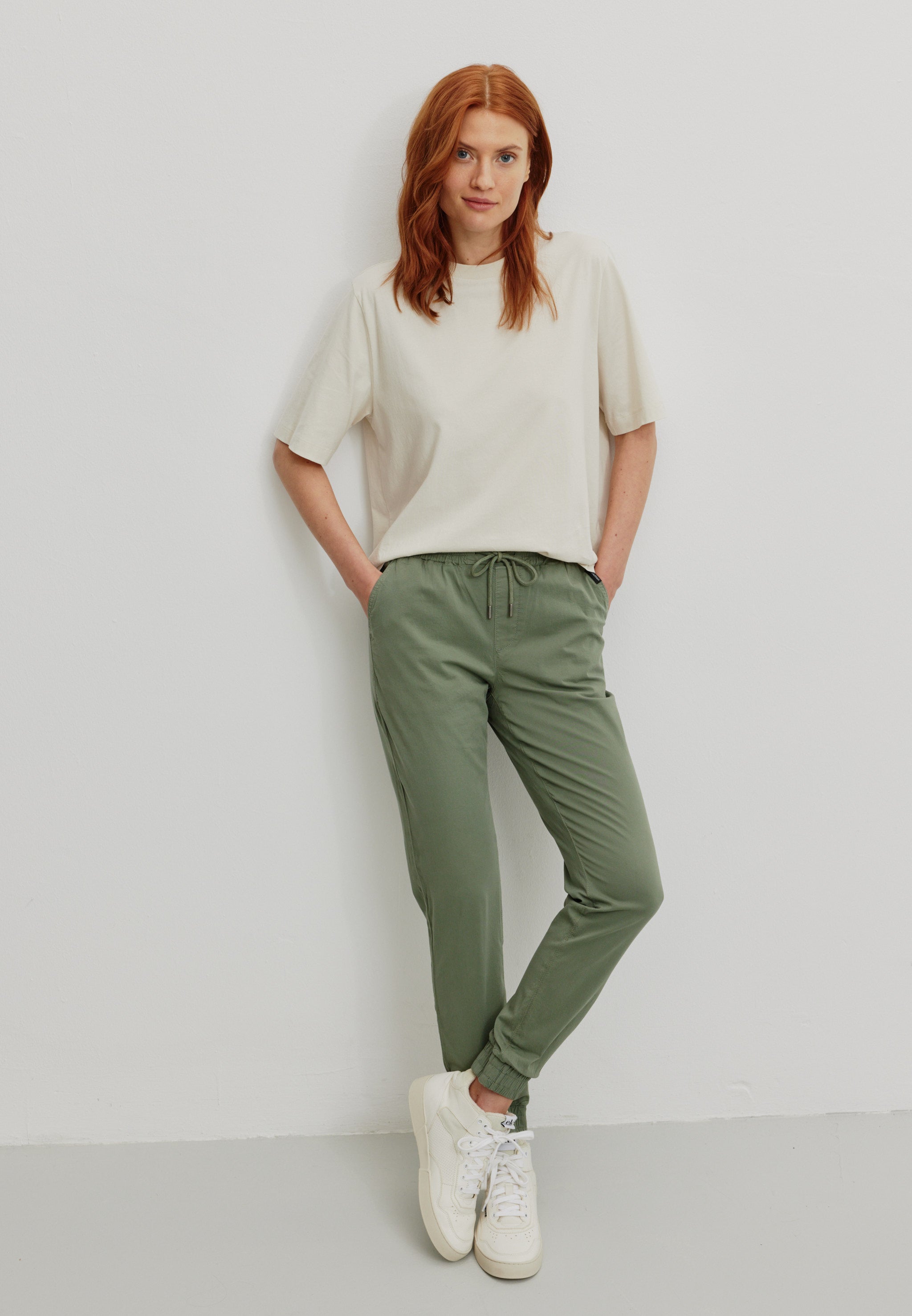 Recolution Calathea pantaloni chino khaki cotone bio