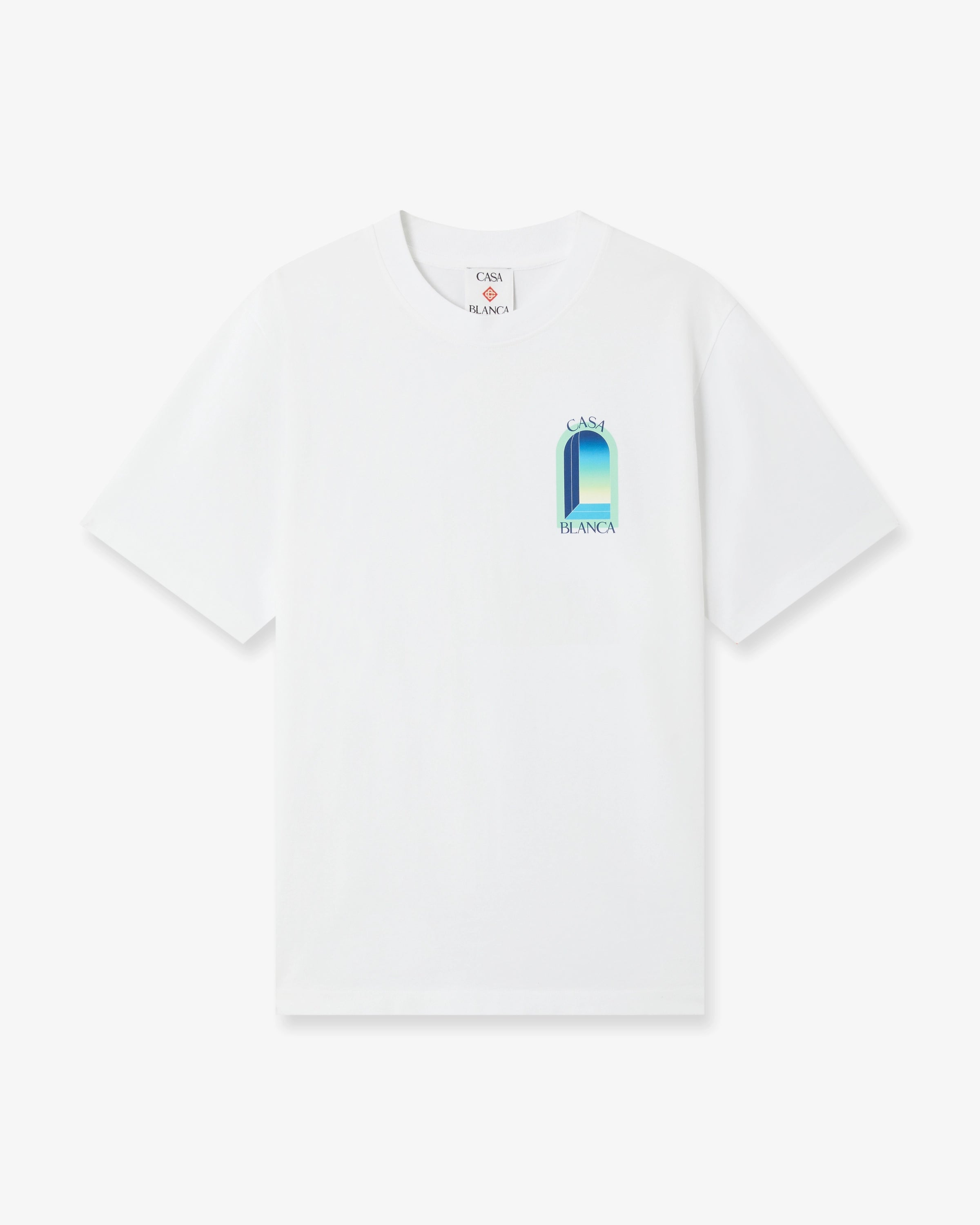 Casablanca L'Arche T-Shirt Bianco Menta Cotone